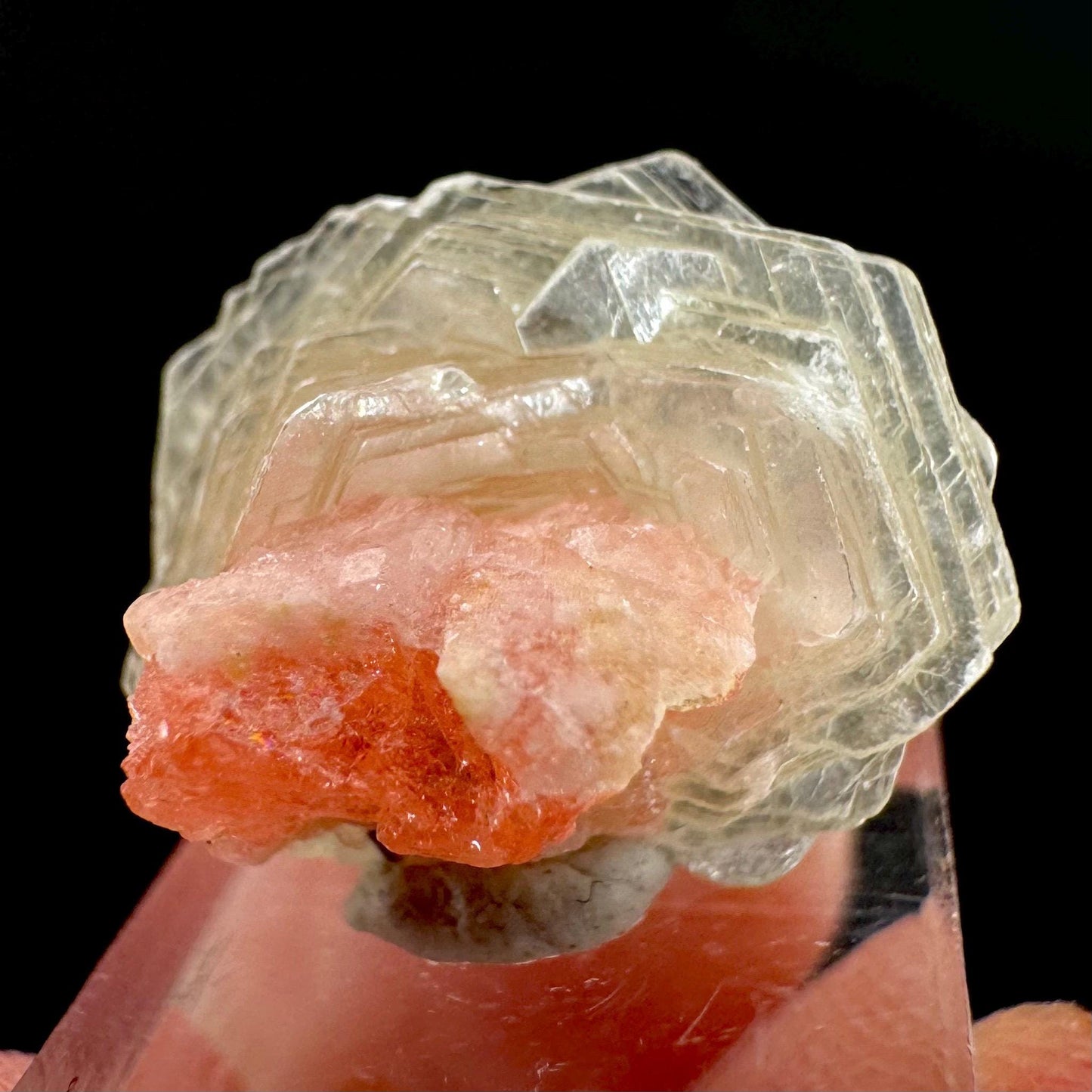 Rhodochrosite w/ Muscovite | pink crystal, mineral specimen from Pakistan