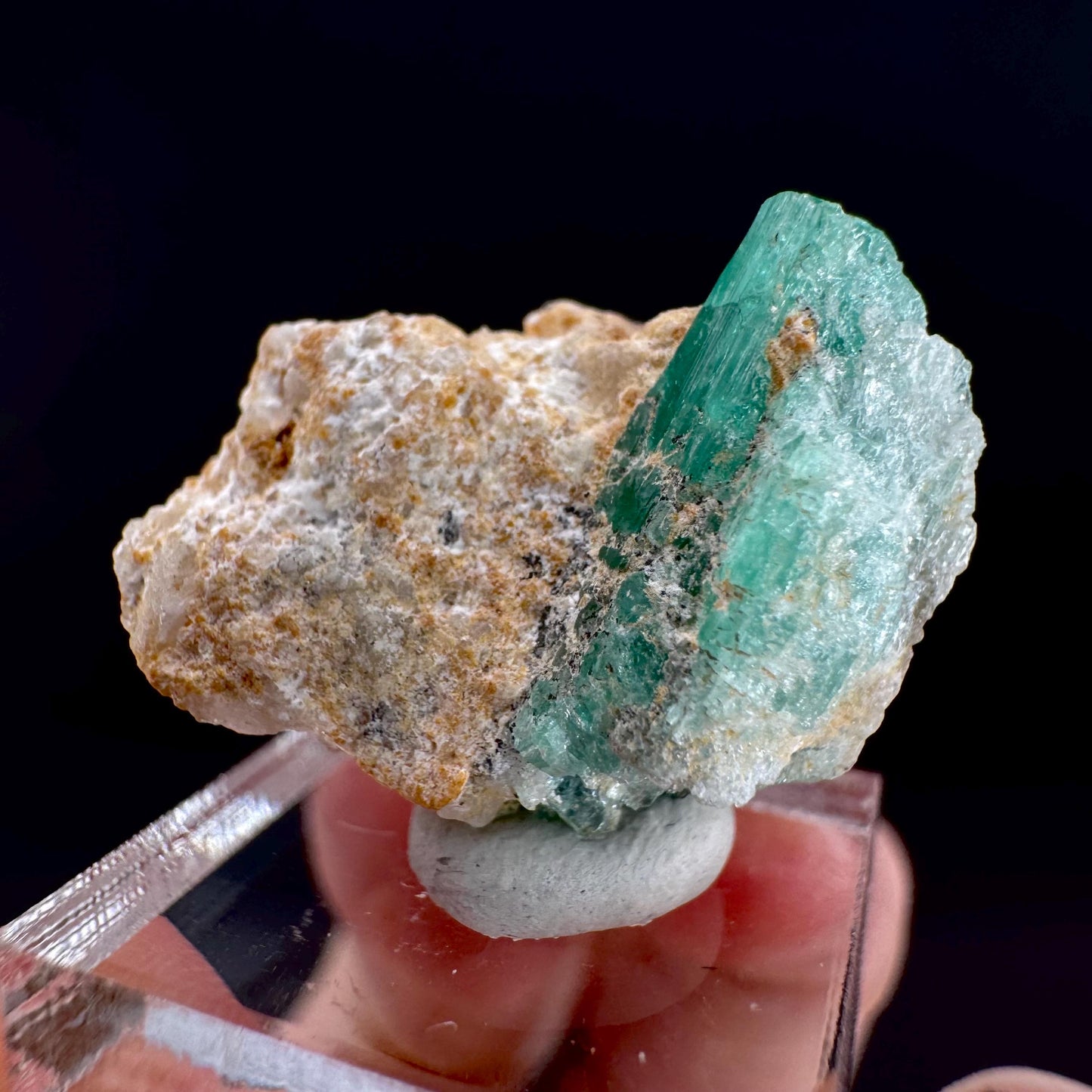 Emerald on Matrix | natural green crystal cluster, raw mineral specimen (Pakistan)