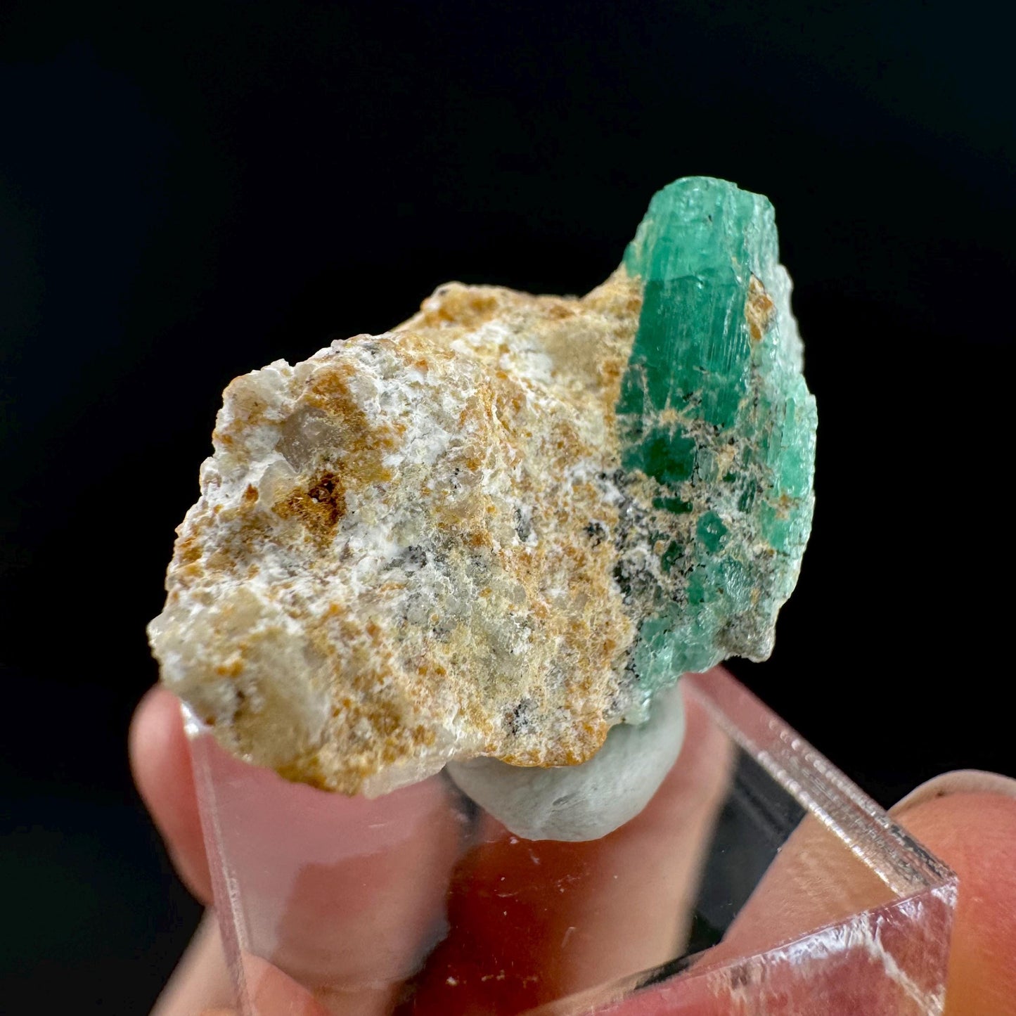 Emerald on Matrix | natural green crystal cluster, raw mineral specimen (Pakistan)