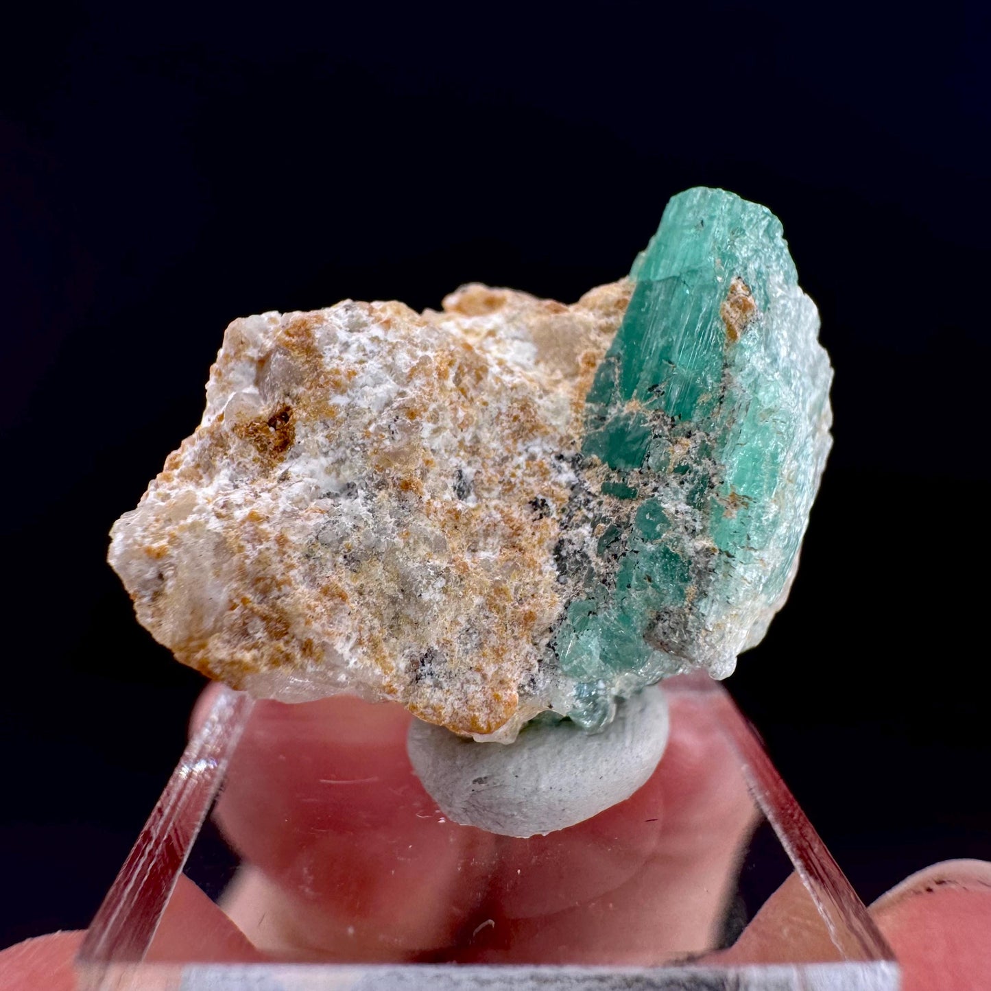 Emerald on Matrix | natural green crystal cluster, raw mineral specimen (Pakistan)