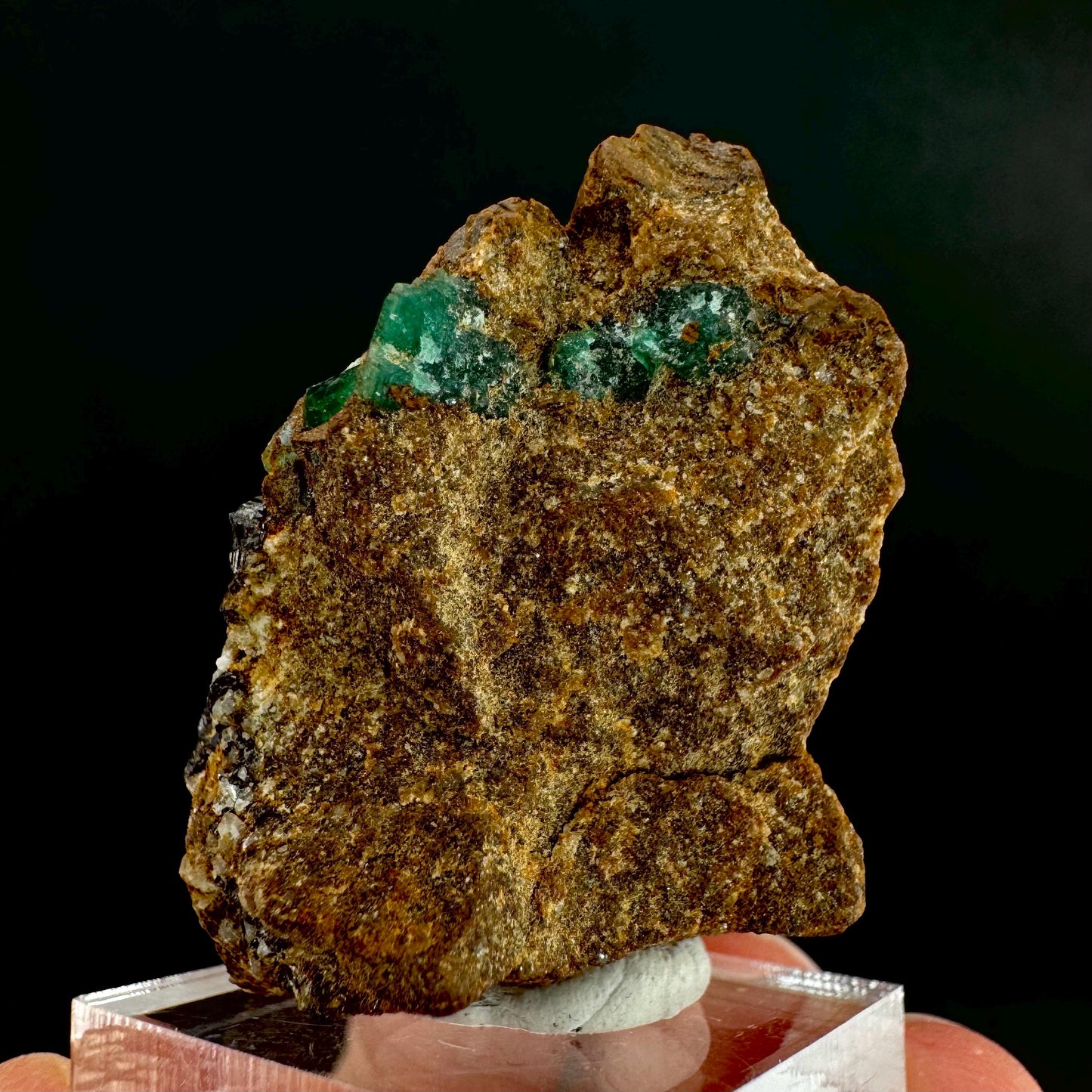 Emerald on Matrix | natural green crystal cluster, raw mineral specimen (Pakistan)