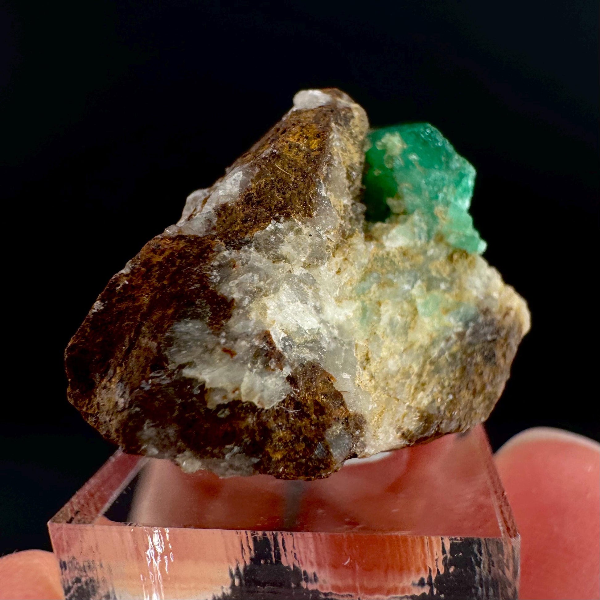 Emerald on Matrix | natural green crystal cluster, raw mineral specimen (Pakistan)