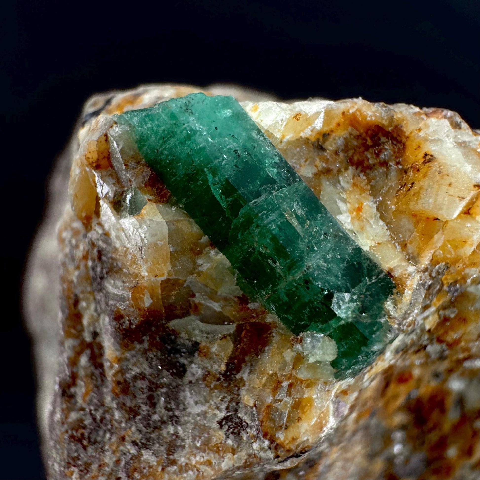 Emerald on Matrix | natural green crystal cluster, raw mineral specimen (Pakistan)