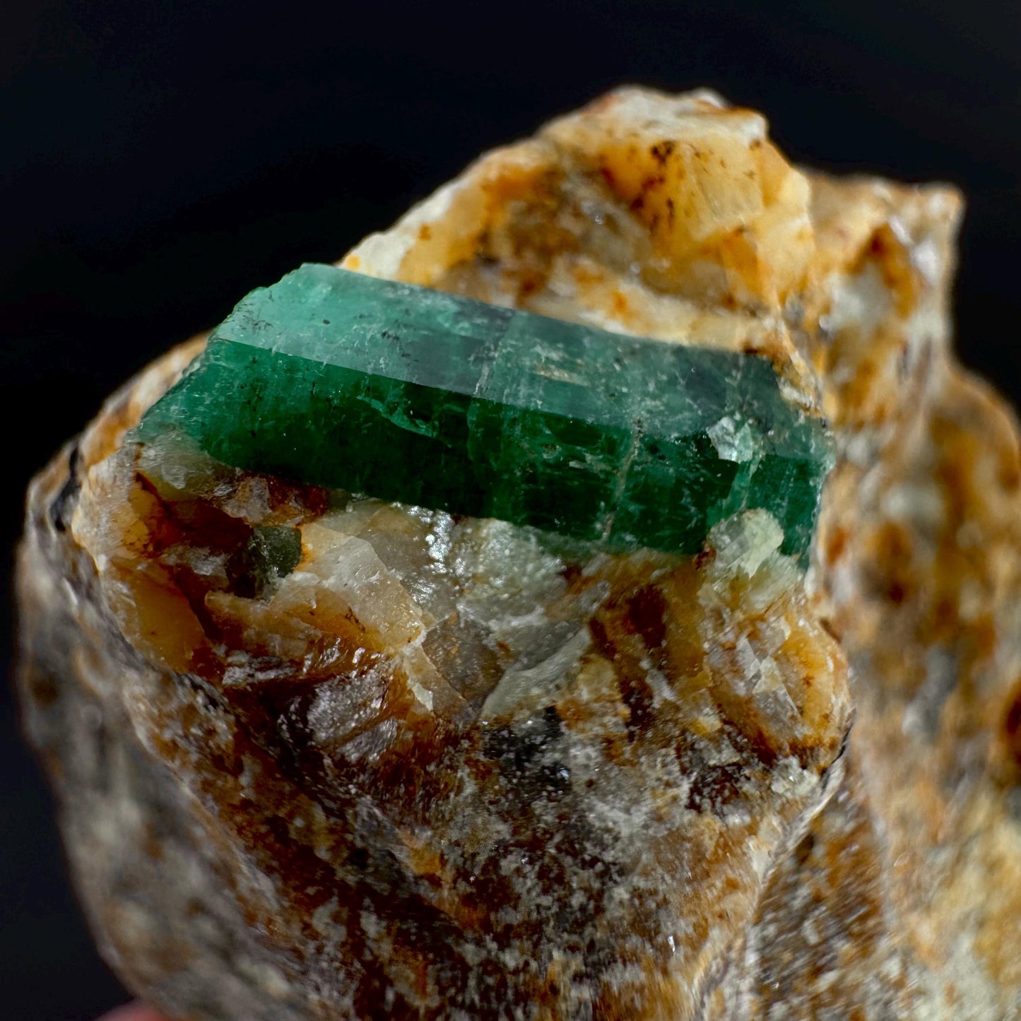 Emerald on Matrix | natural green crystal cluster, raw mineral specimen (Pakistan)
