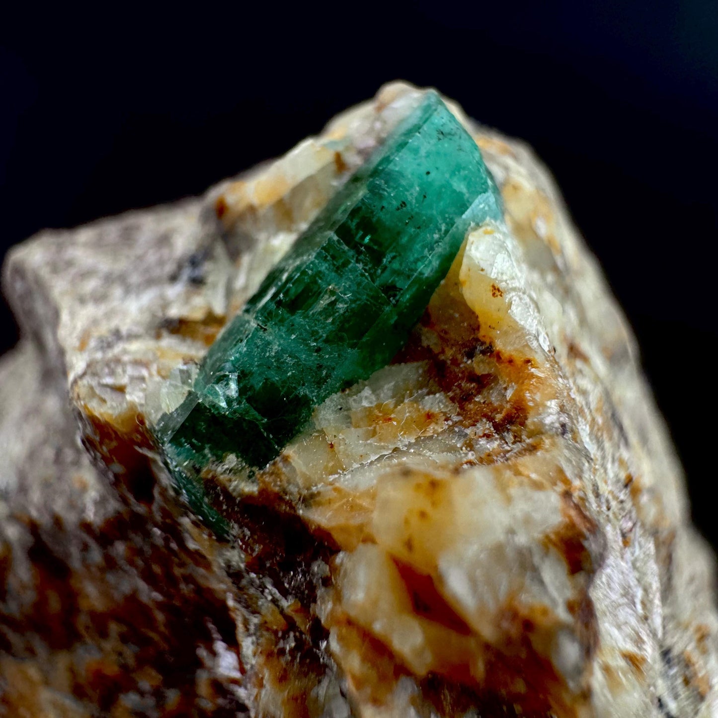 Emerald on Matrix | natural green crystal cluster, raw mineral specimen (Pakistan)