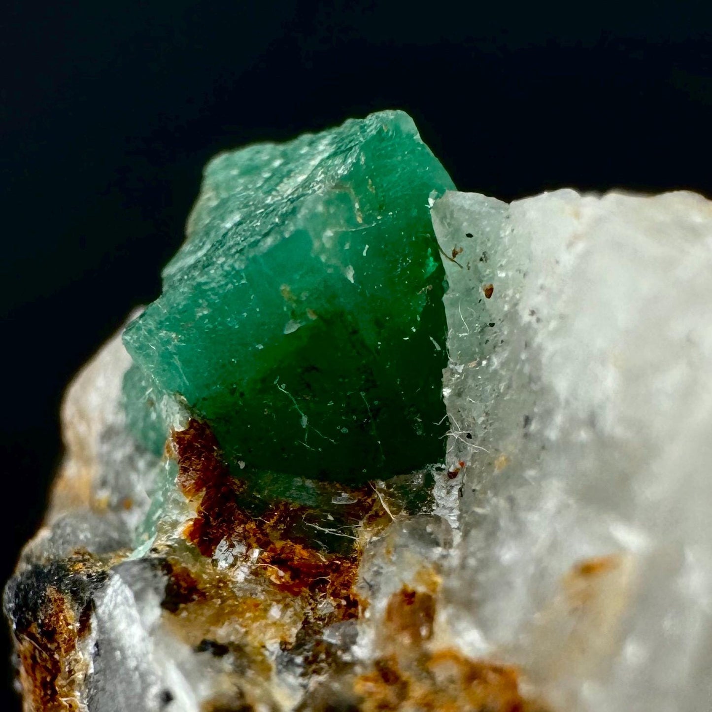 Emerald on Matrix | natural green crystal cluster, raw mineral specimen (Pakistan)