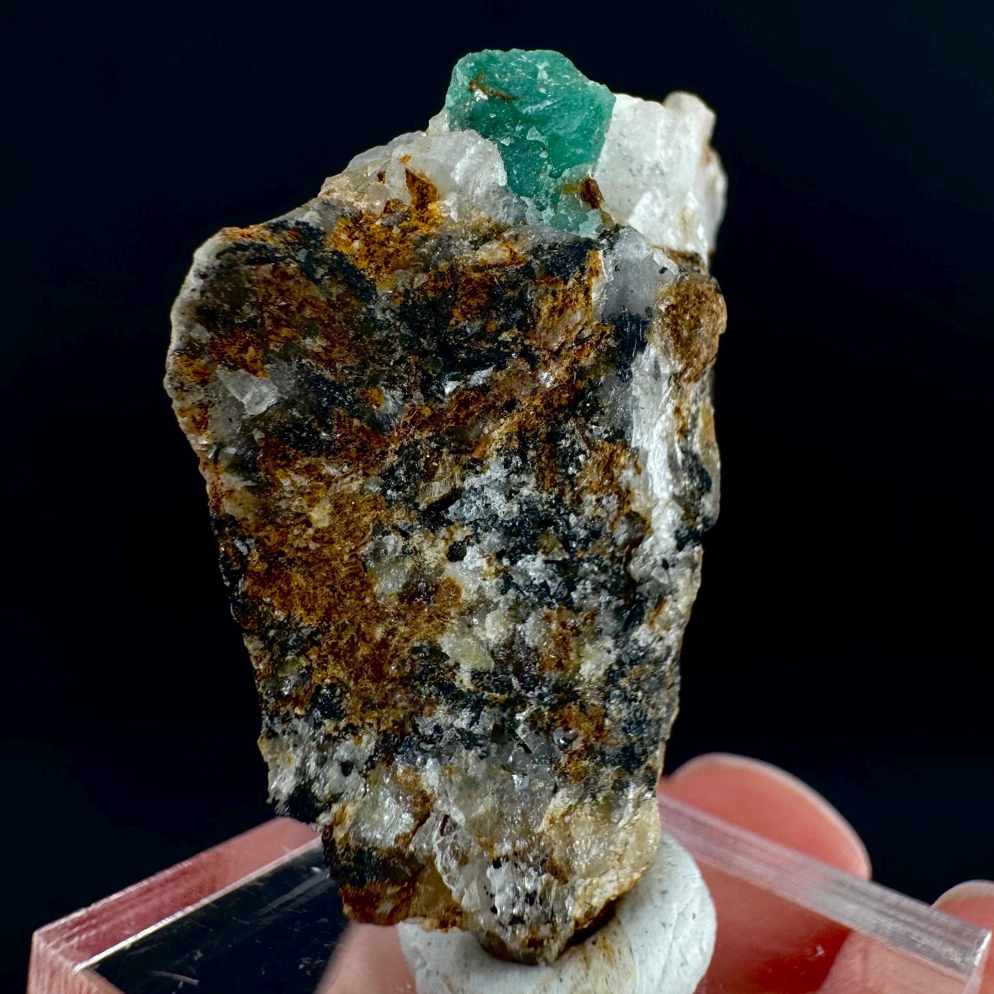 Emerald on Matrix | natural green crystal cluster, raw mineral specimen (Pakistan)