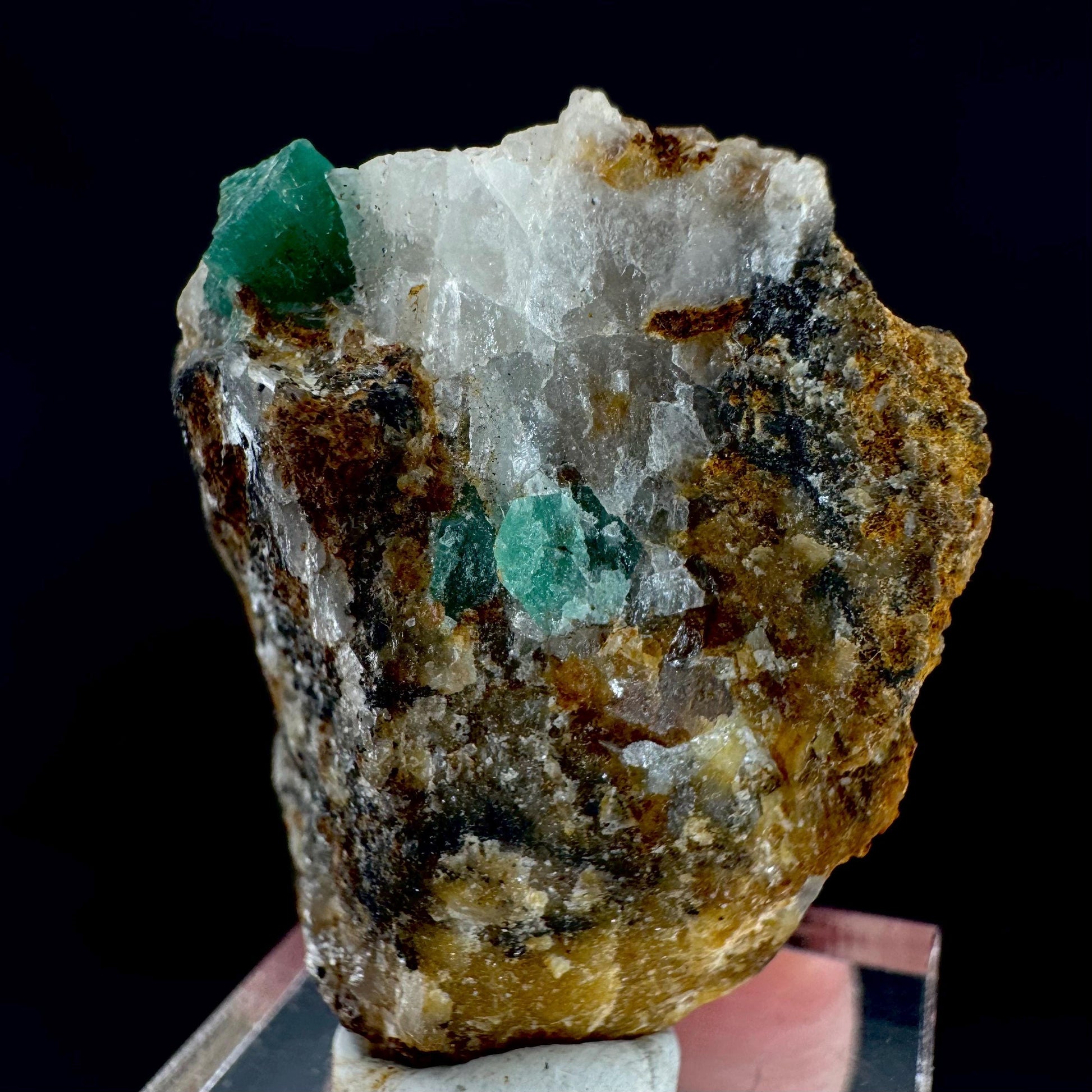 Emerald on Matrix | natural green crystal cluster, raw mineral specimen (Pakistan)