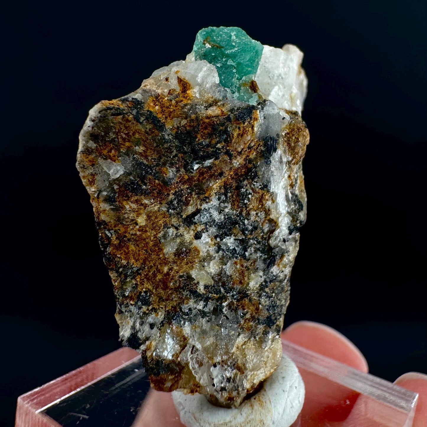 Emerald on Matrix | natural green crystal cluster, raw mineral specimen (Pakistan)