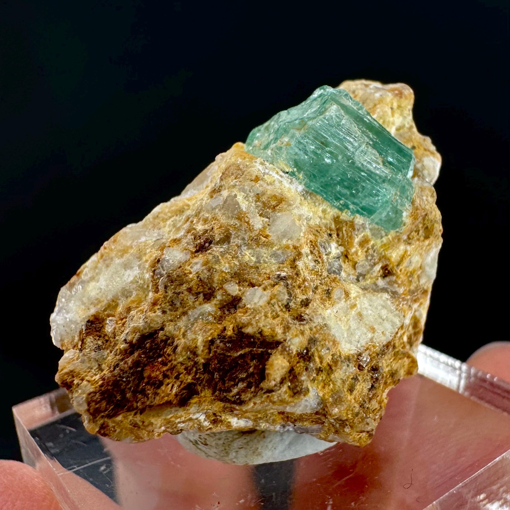 Emerald on Matrix | natural green crystal cluster, raw mineral specimen (Pakistan)