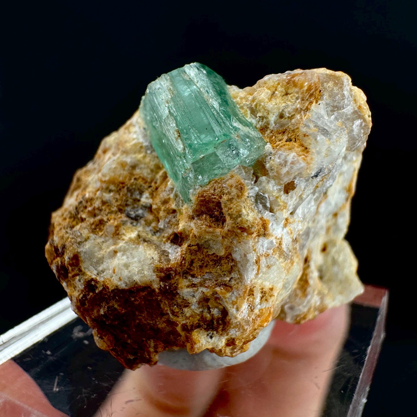 Emerald on Matrix | natural green crystal cluster, raw mineral specimen (Pakistan)