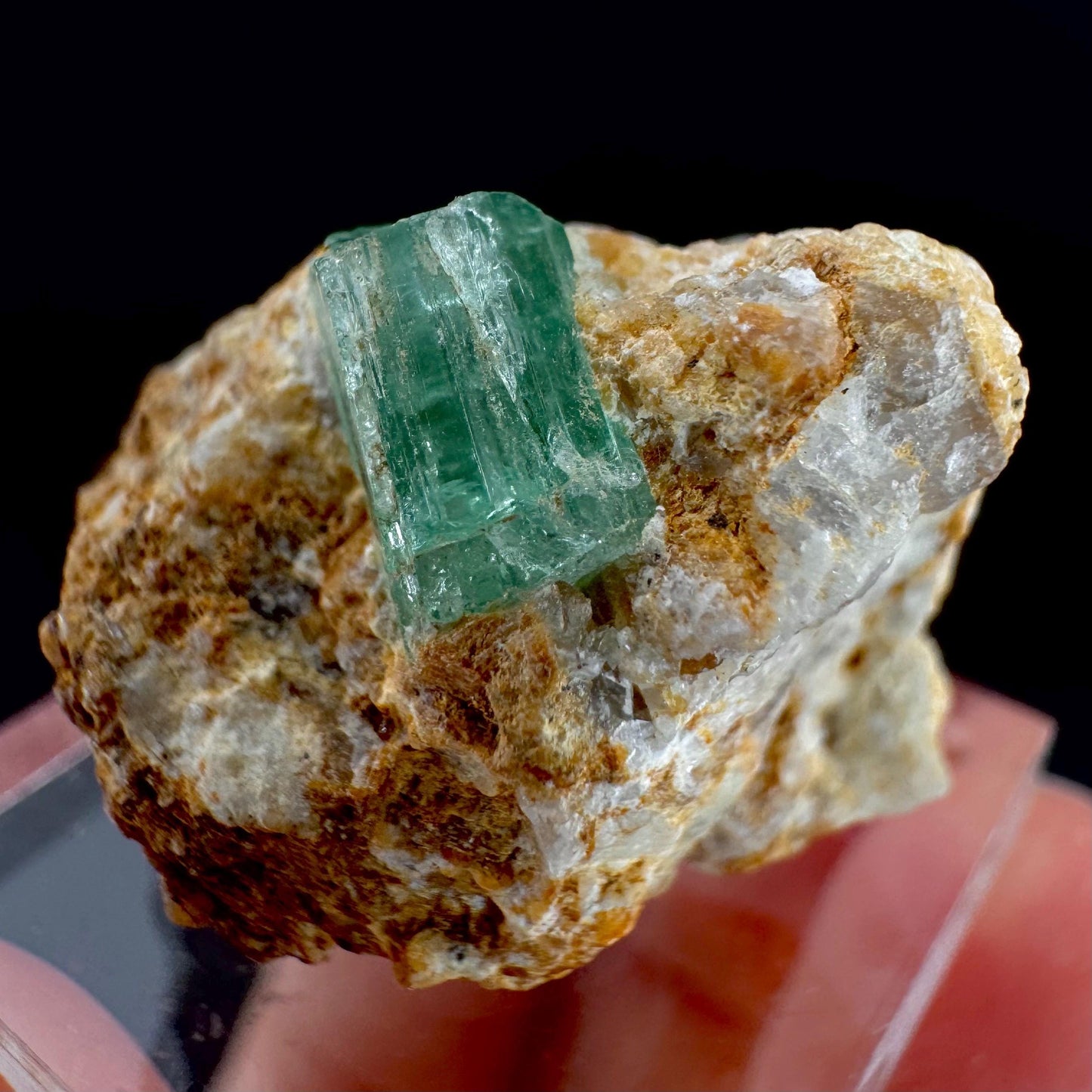 Emerald on Matrix | natural green crystal cluster, raw mineral specimen (Pakistan)