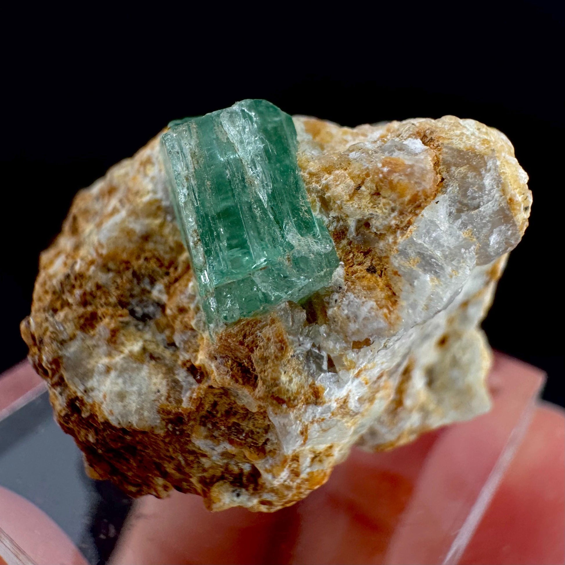 Emerald on Matrix | natural green crystal cluster, raw mineral specimen (Pakistan)
