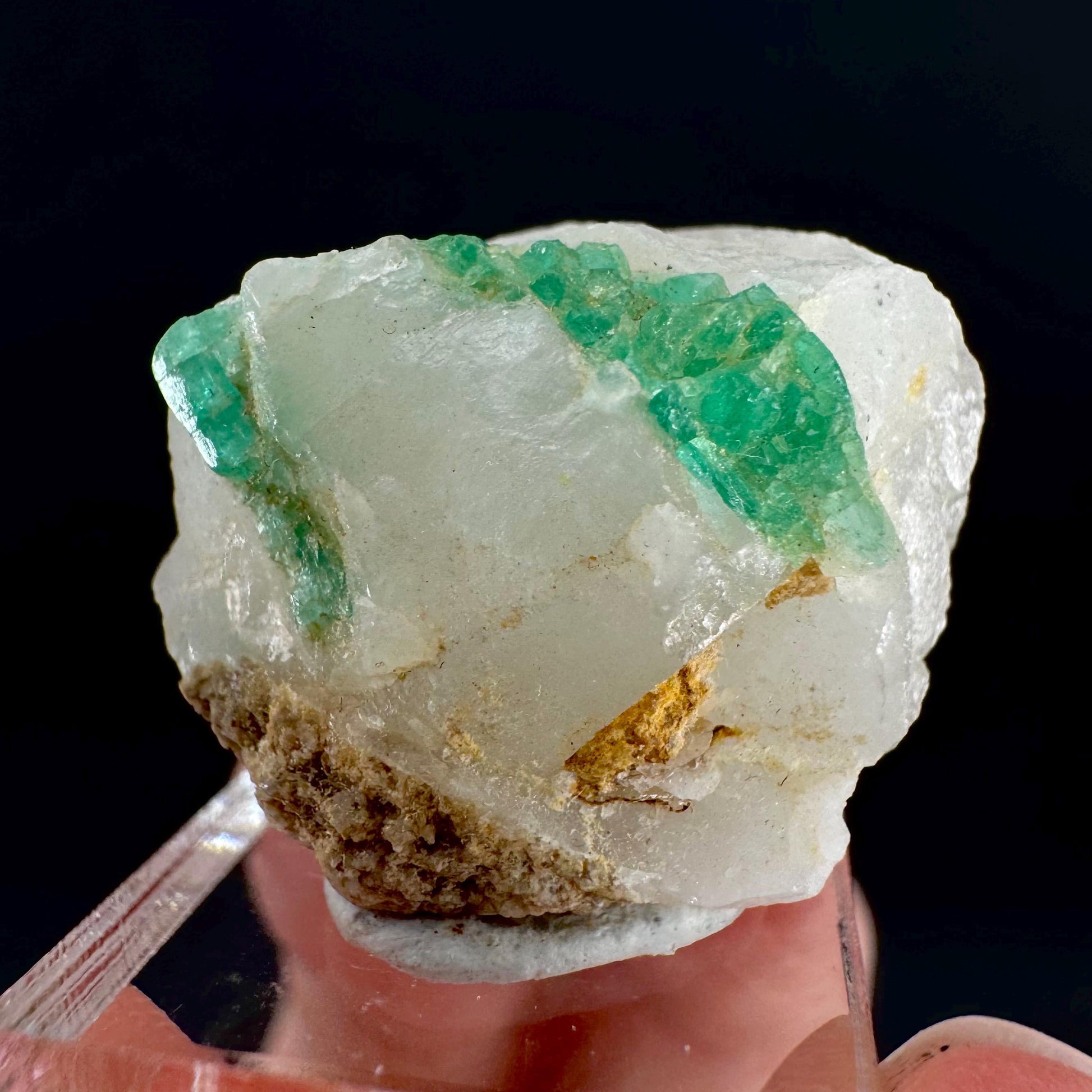 Emerald on Matrix | natural green crystal cluster, raw mineral specimen (Pakistan)