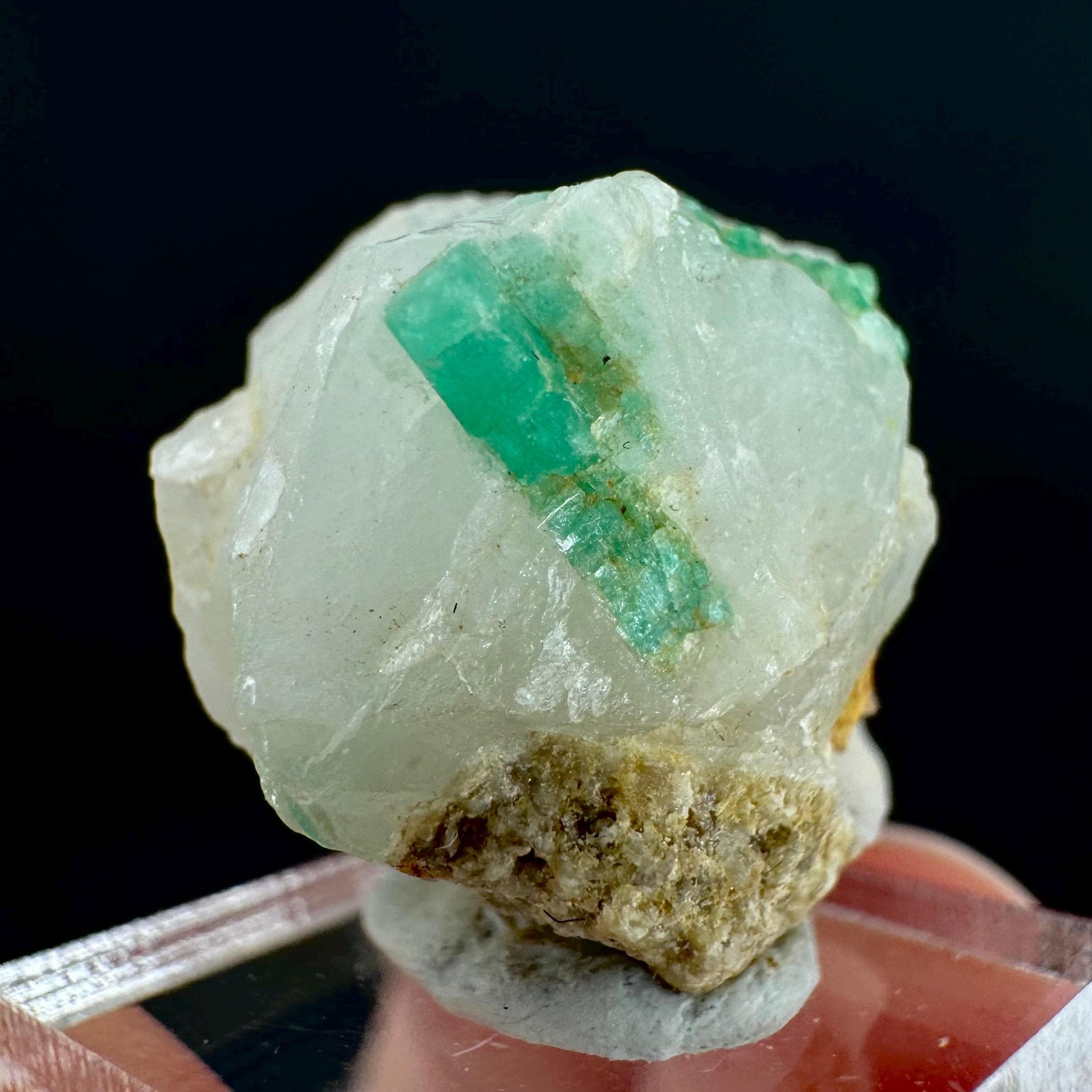 Emerald on Matrix | natural green crystal cluster, raw mineral specimen (Pakistan)