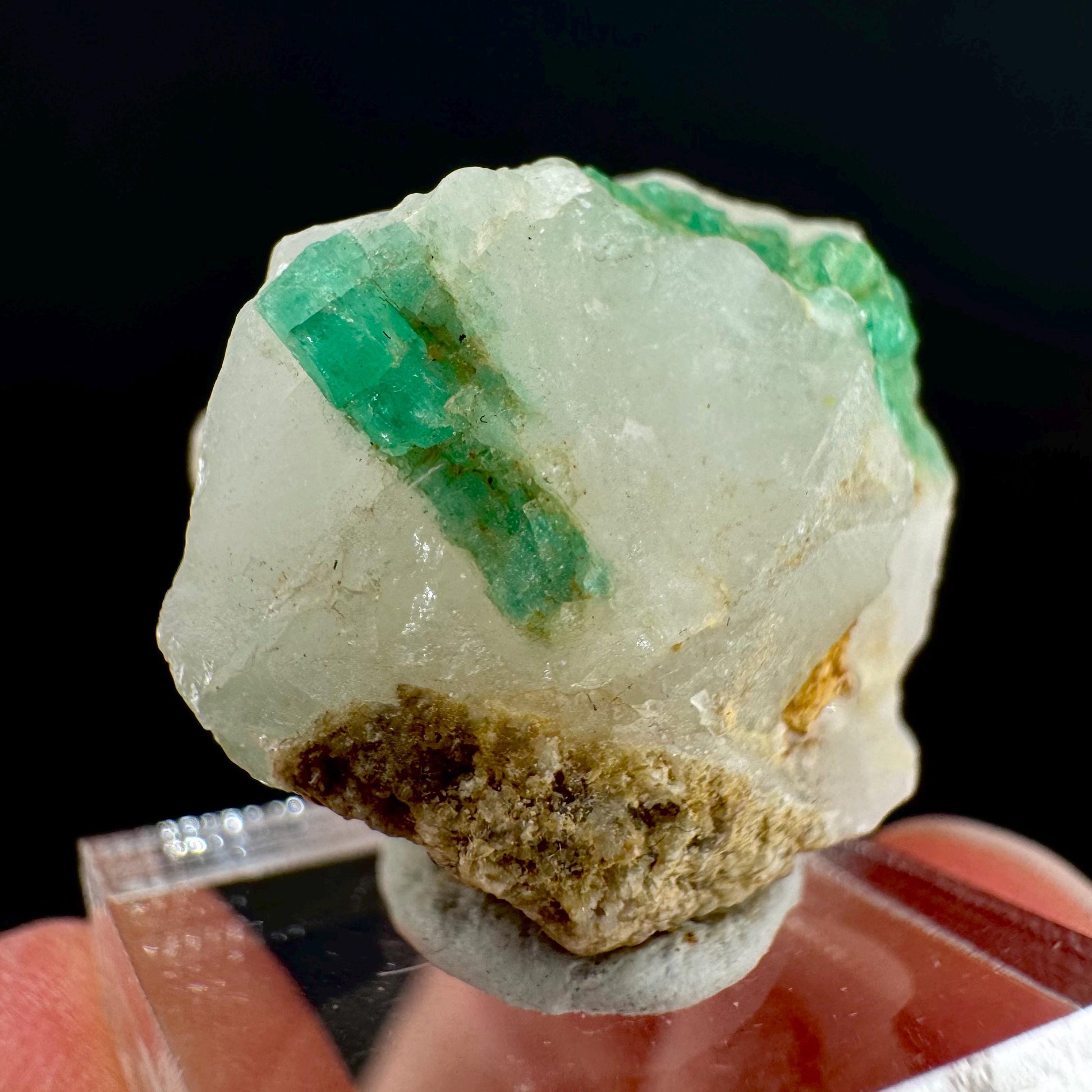 Emerald on Matrix | natural green crystal cluster, raw mineral specimen (Pakistan)
