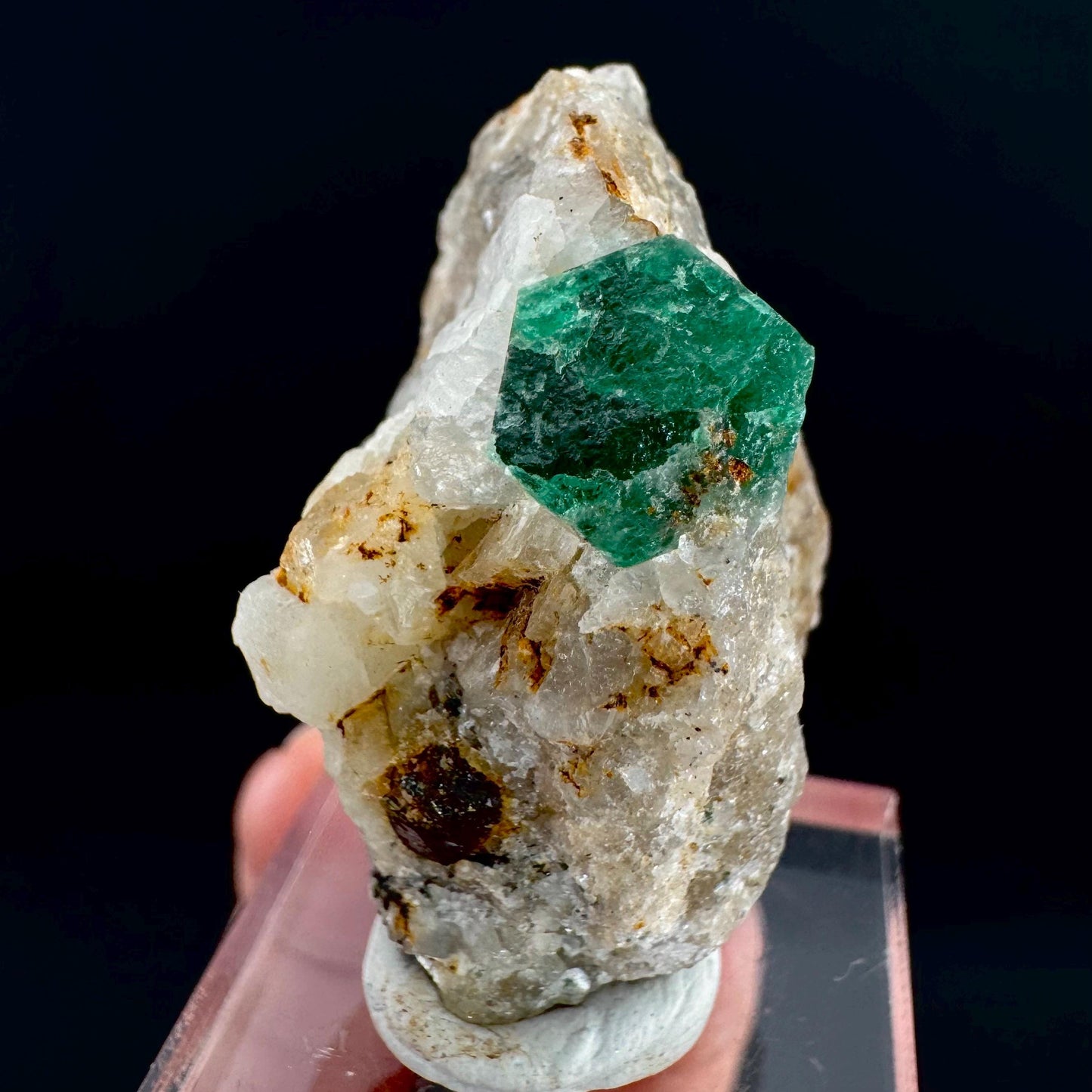 Emerald on Matrix | natural green crystal cluster, raw mineral specimen (Pakistan)