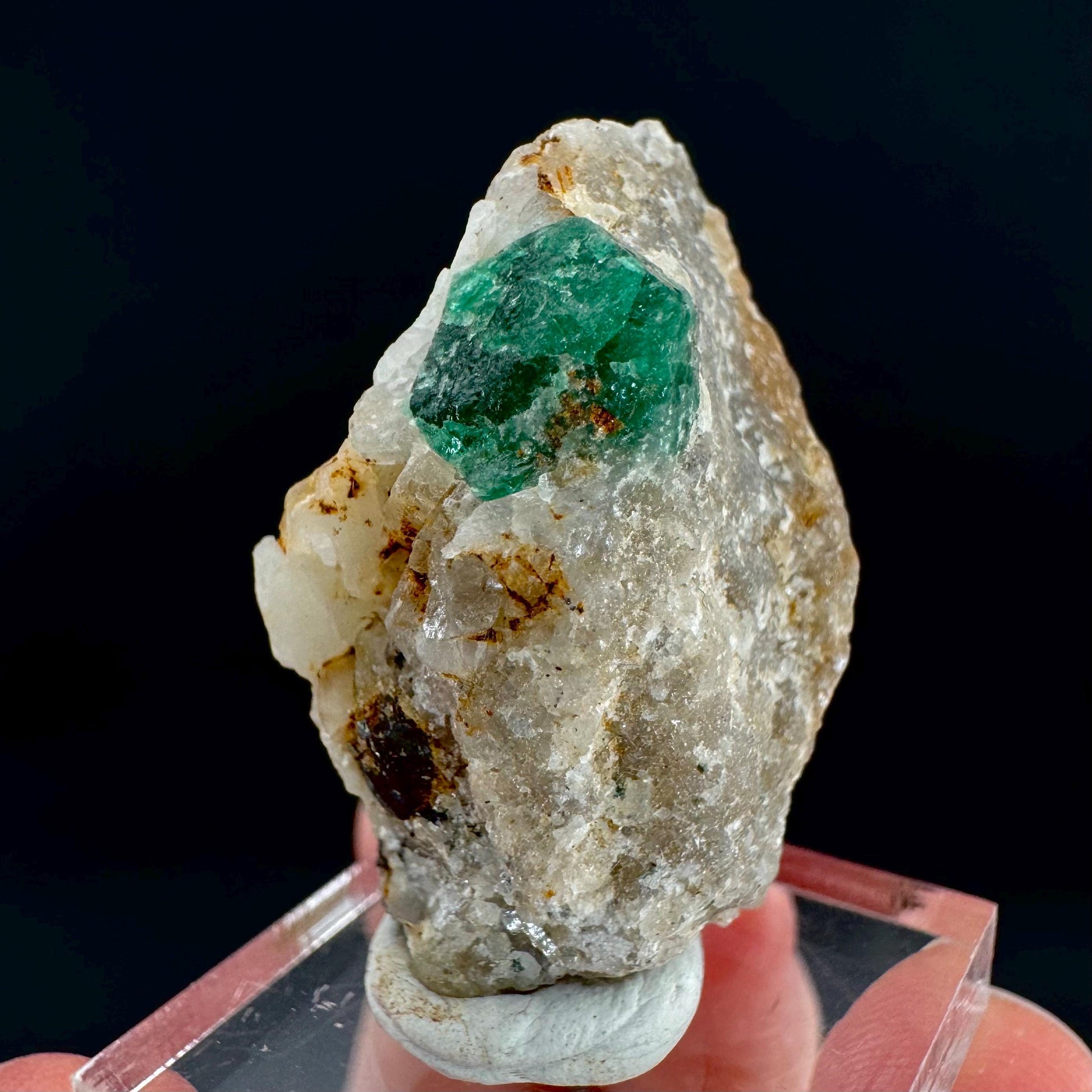 Emerald on Matrix | natural green crystal cluster, raw mineral specimen (Pakistan)