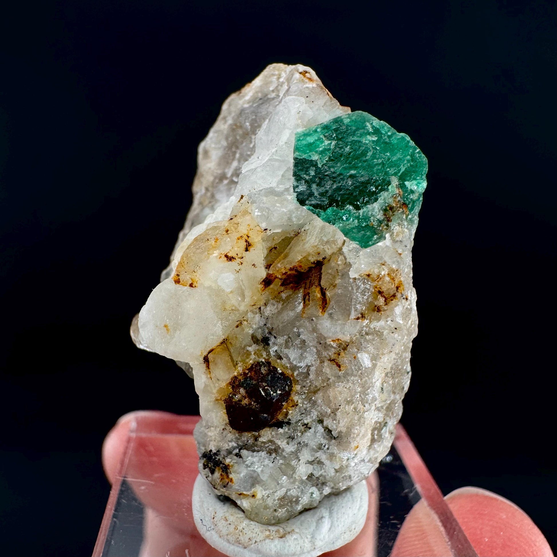 Emerald on Matrix | natural green crystal cluster, raw mineral specimen (Pakistan)