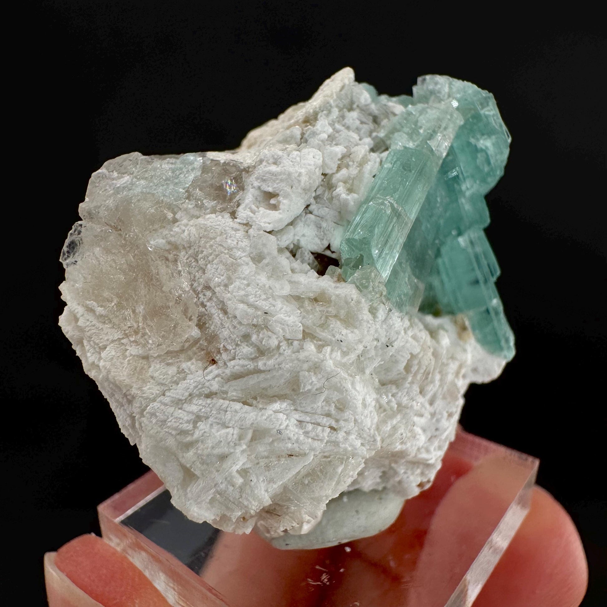 Indicolite Tourmaline on Matrix | Natural Blue-Green Crystal, Mineral Specimen from Pakistan