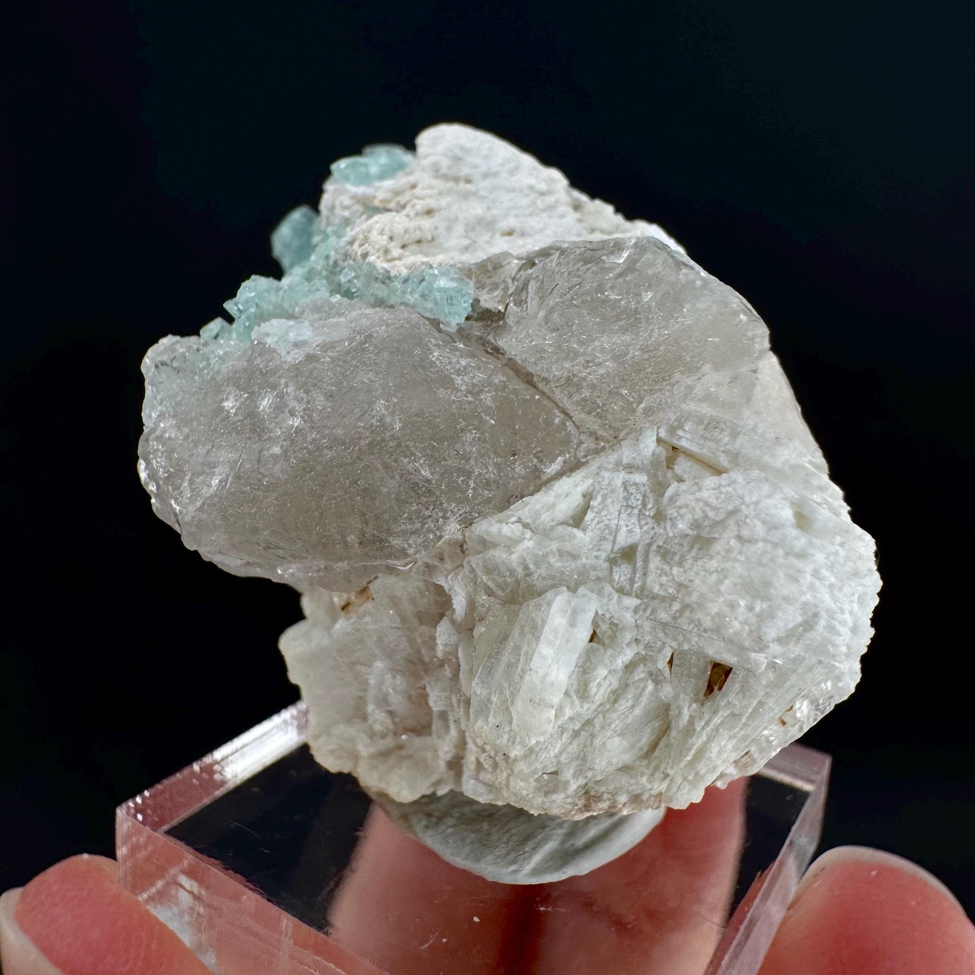 Indicolite Tourmaline on Matrix | Natural Blue-Green Crystal, Mineral Specimen from Pakistan