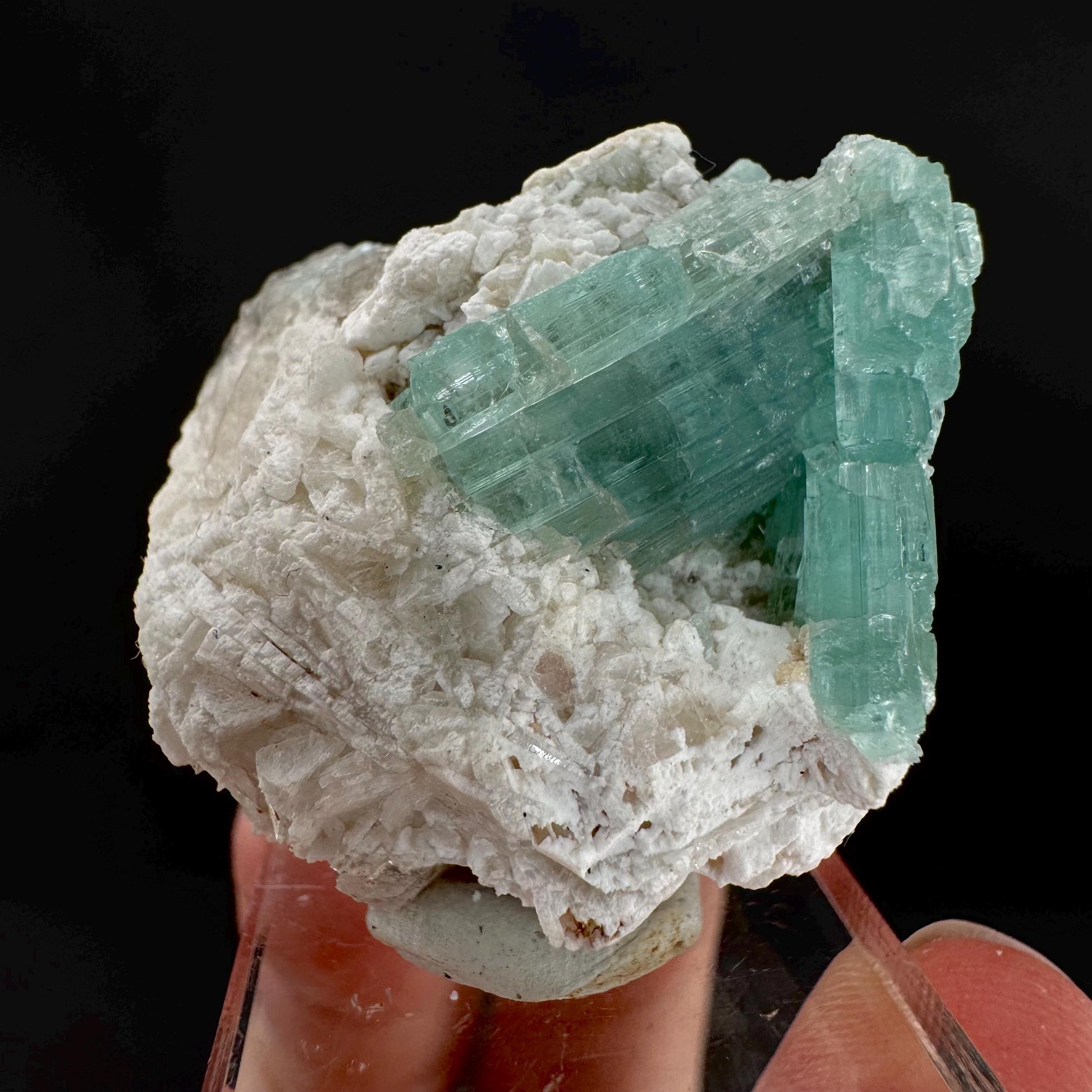 Indicolite Tourmaline on Matrix | Natural Blue-Green Crystal, Mineral Specimen from Pakistan