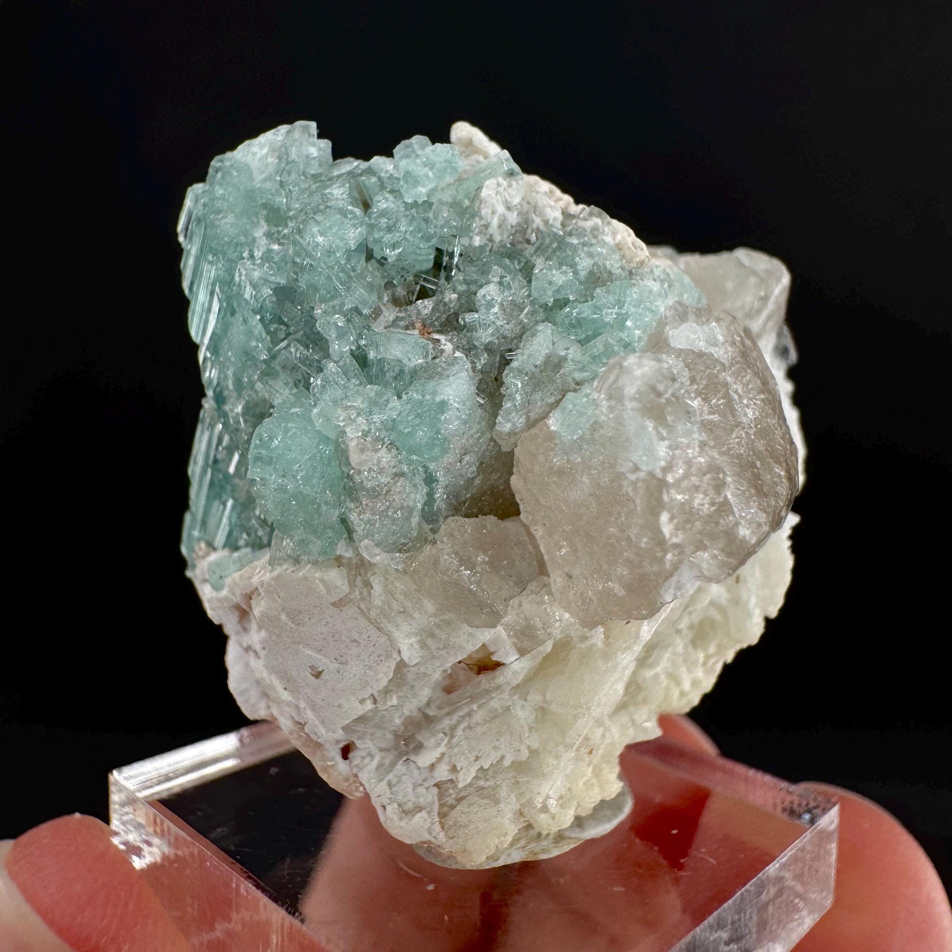 Indicolite Tourmaline on Matrix | Natural Blue-Green Crystal, Mineral Specimen from Pakistan