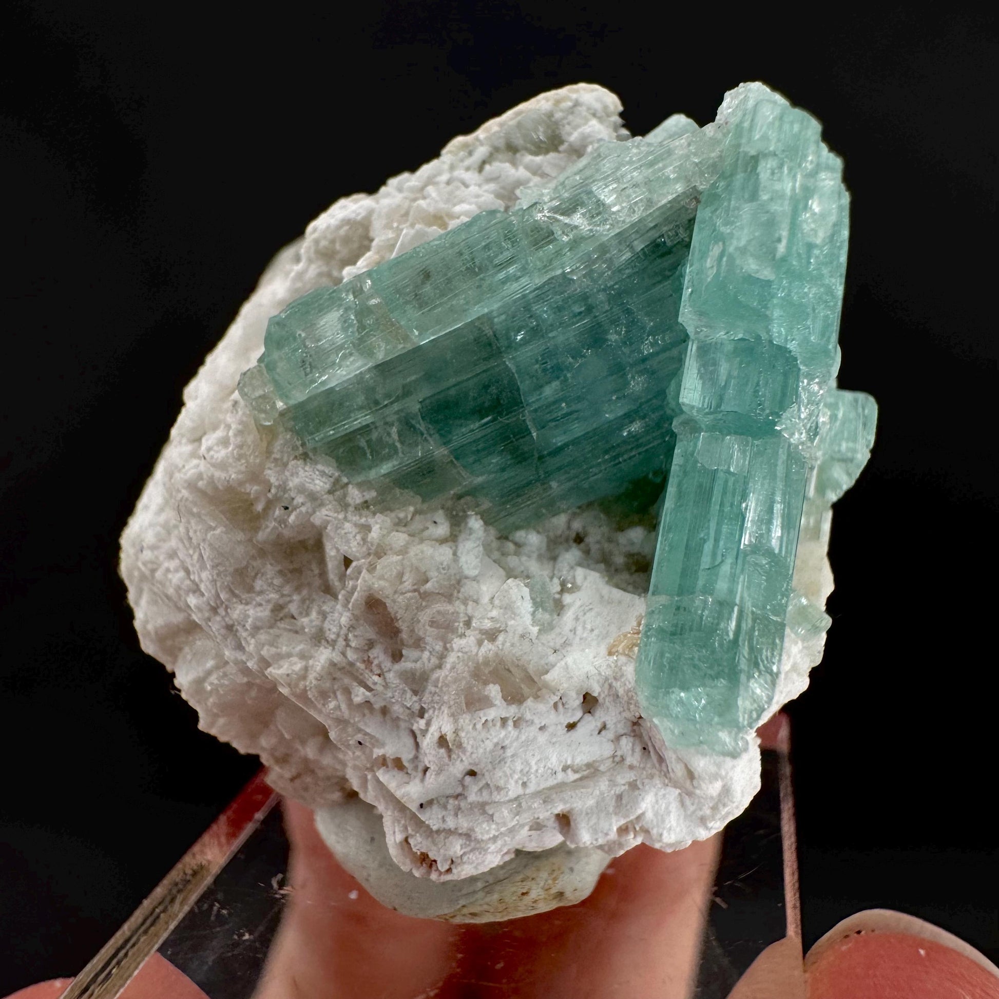 Indicolite Tourmaline on Matrix | Natural Blue-Green Crystal, Mineral Specimen from Pakistan