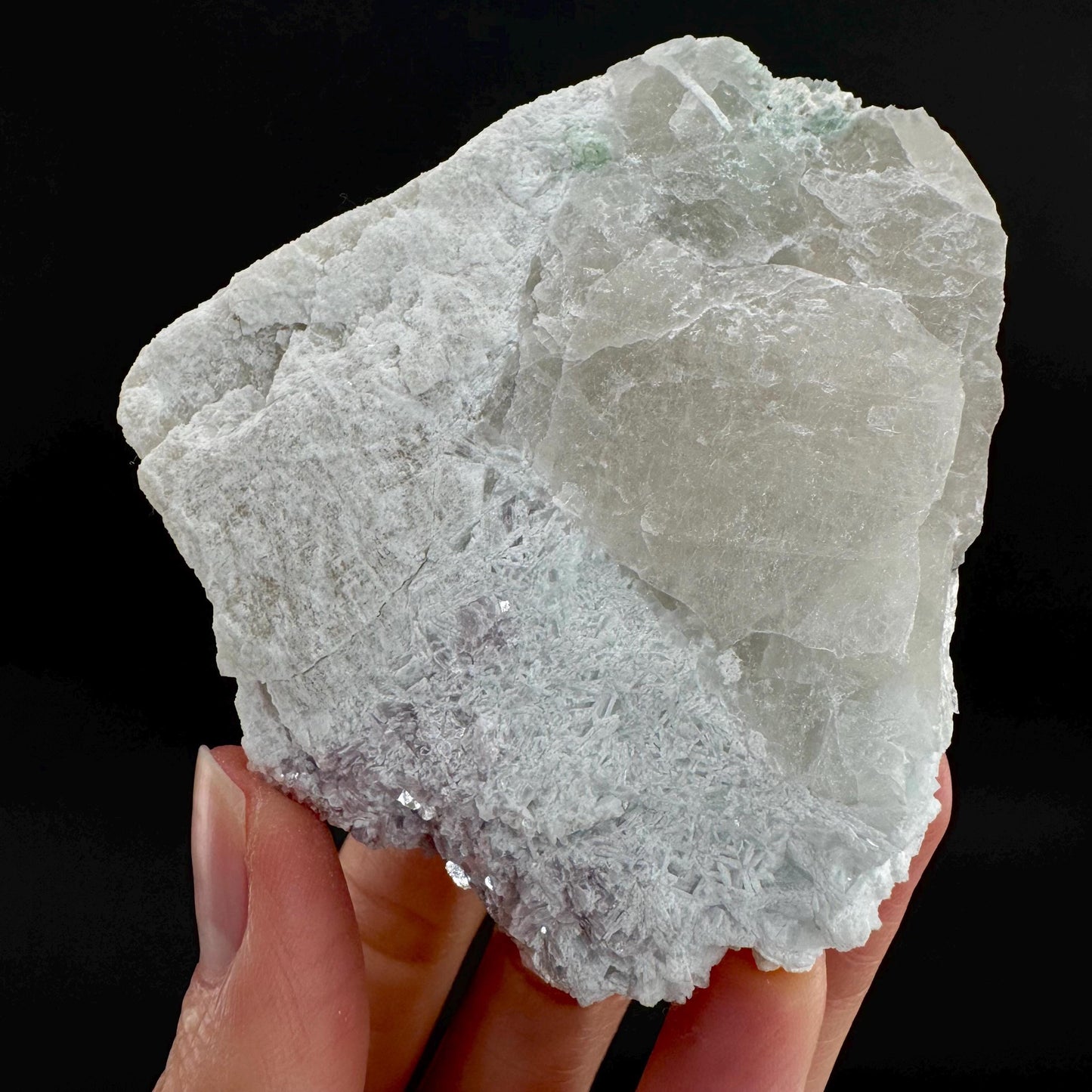 Tourmaline with Lepidolite & Quartz | Natural Green Crystal, Mineral Specimen from Pakistan