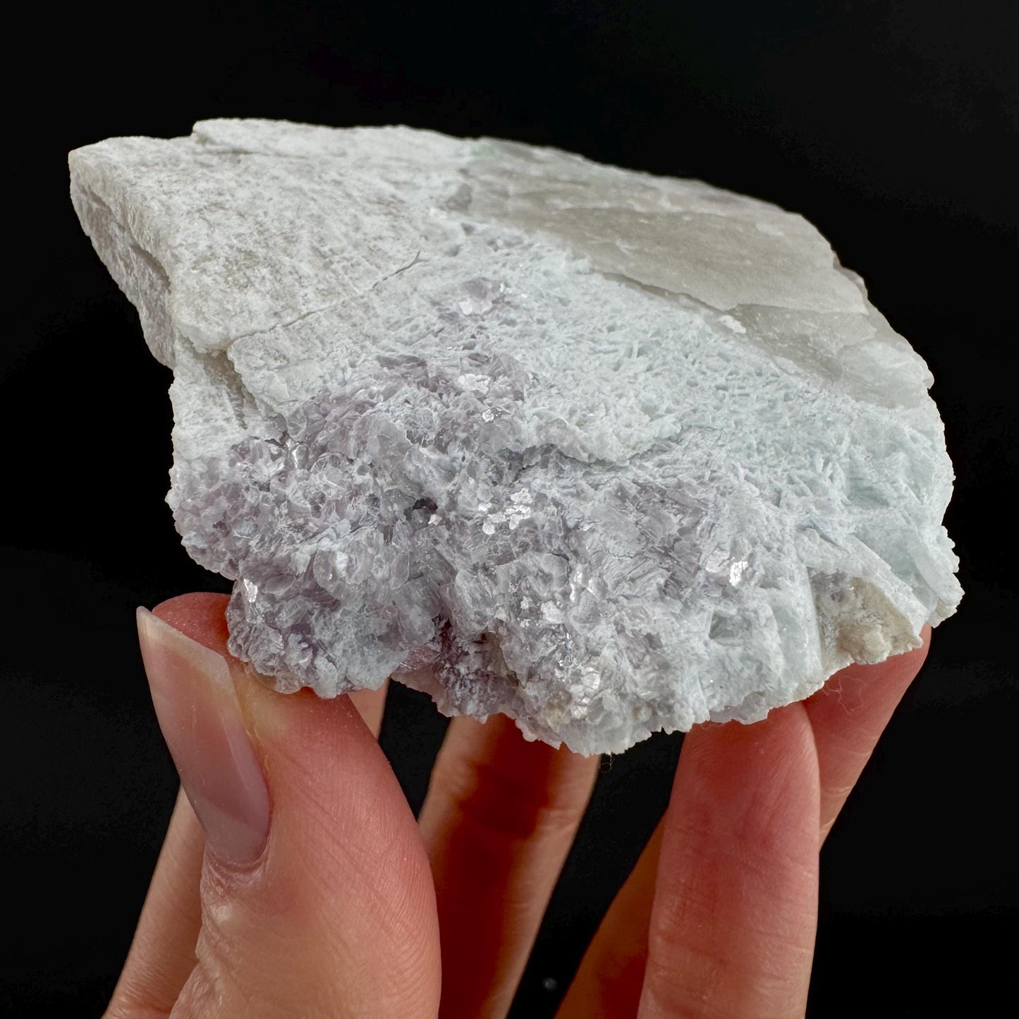 Tourmaline with Lepidolite & Quartz | Natural Green Crystal, Mineral Specimen from Pakistan