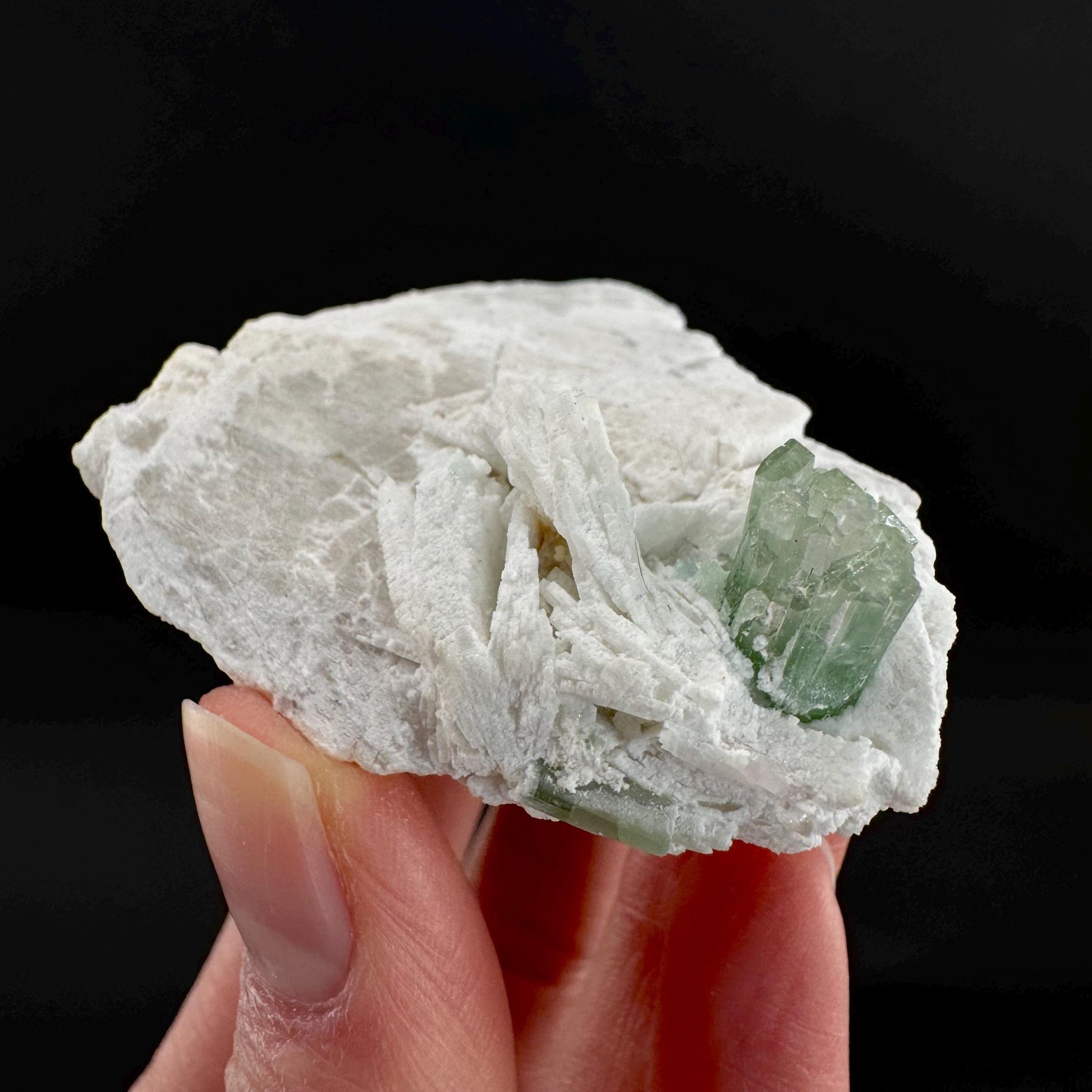 Indicolite Tourmaline on Matrix | Natural Blue-Green Crystal, Mineral Specimen from Pakistan