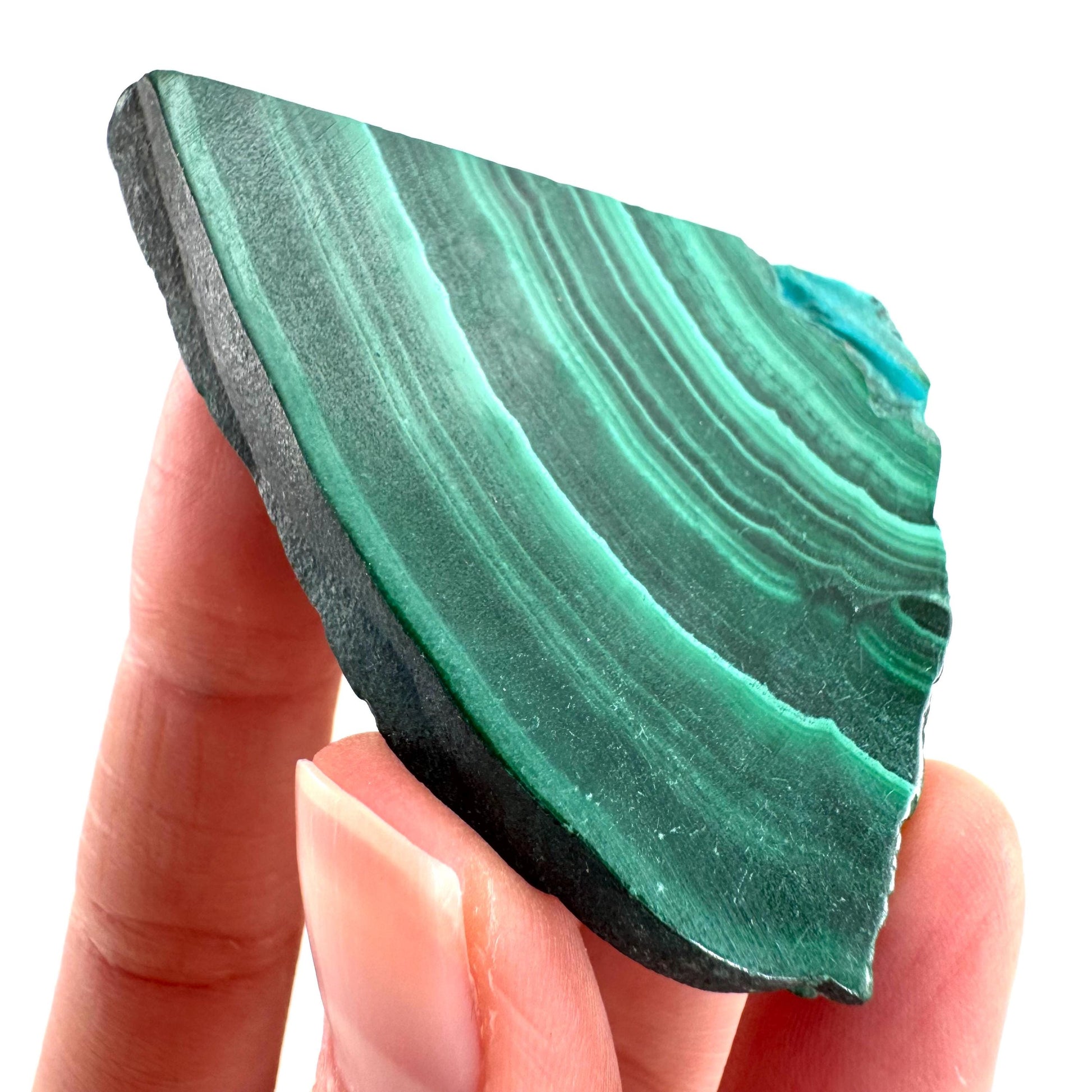 Malachite & Chrysocolla Slice | Polished Malacolla Crystal Slab