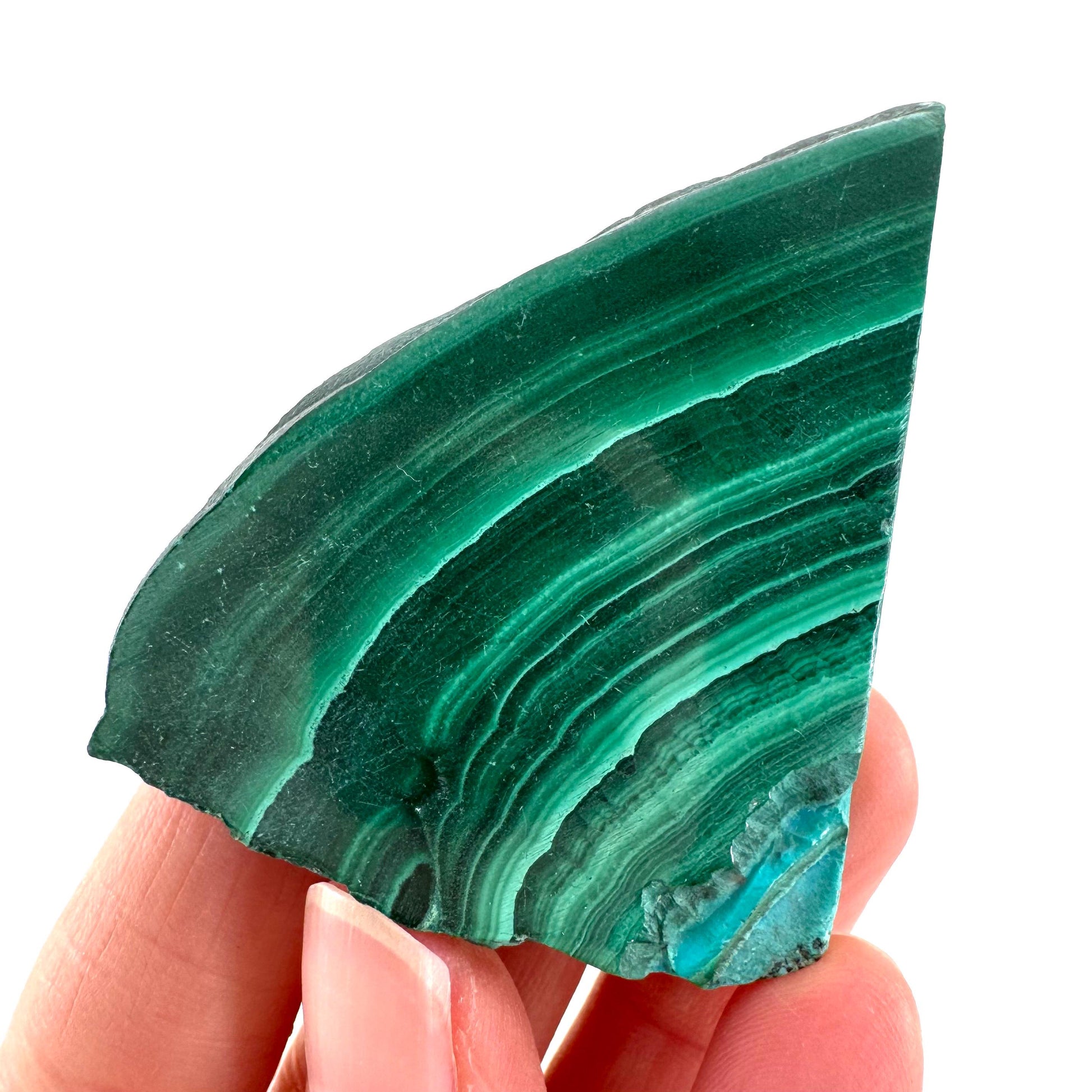 Malachite & Chrysocolla Slice | Polished Malacolla Crystal Slab