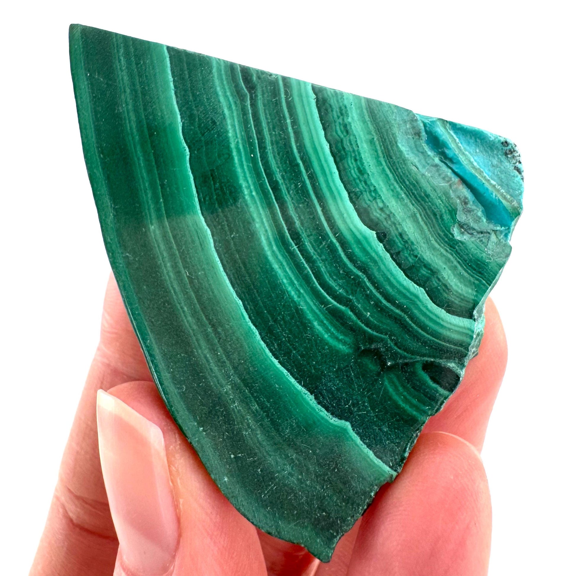Malachite & Chrysocolla Slice | Polished Malacolla Crystal Slab