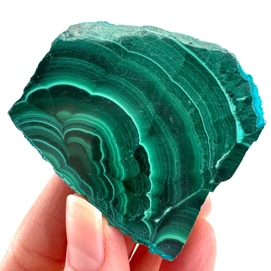 Malachite & Chrysocolla Slice | Polished Malacolla Crystal Slab