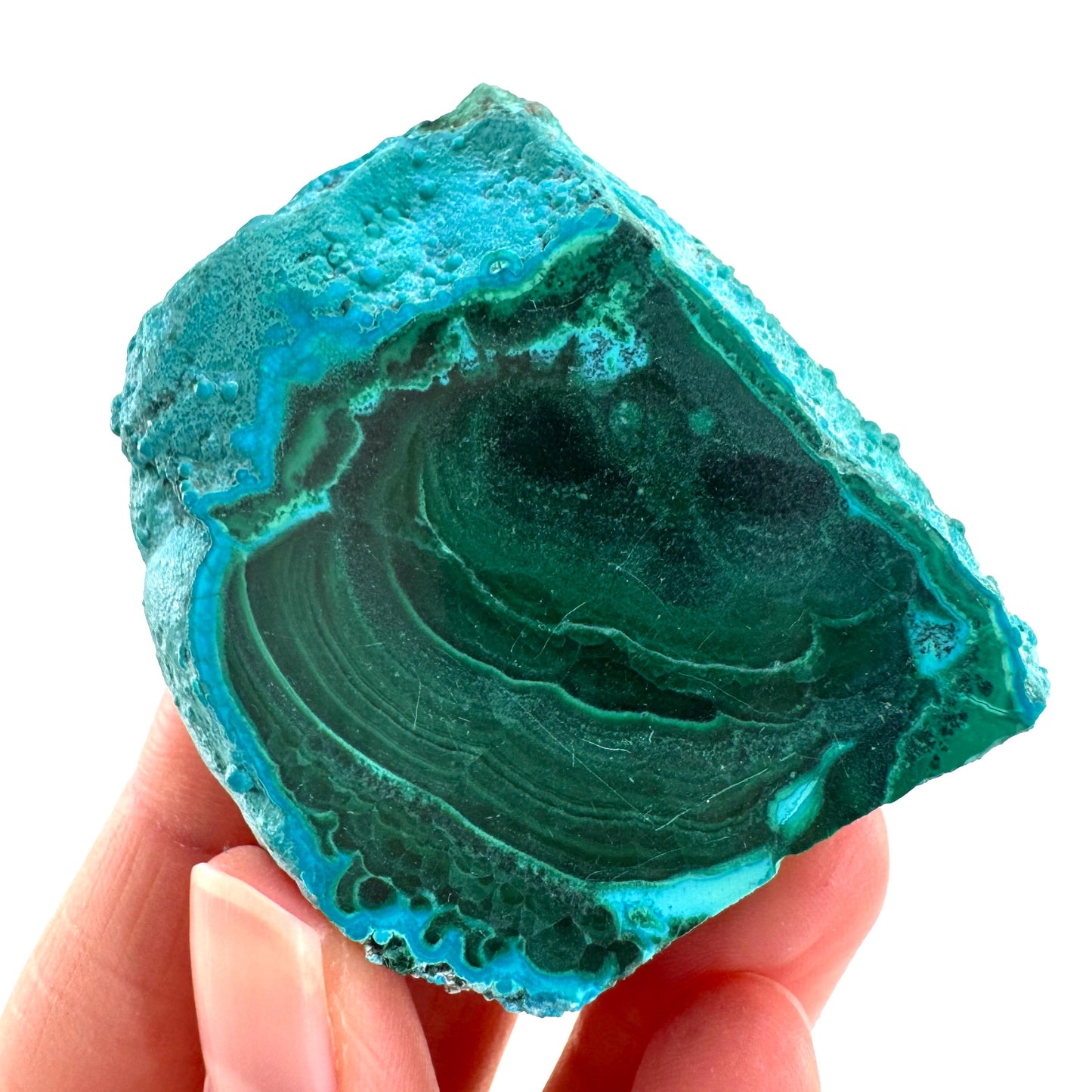 Malachite & Chrysocolla Slice | Polished Malacolla Crystal Slab