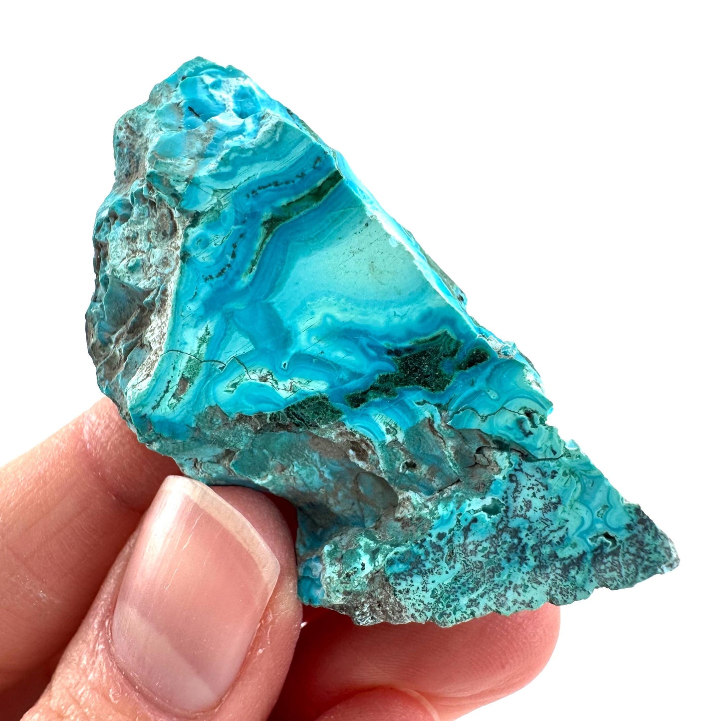 Malachite & Chrysocolla Slice | Polished Malacolla Crystal Slab