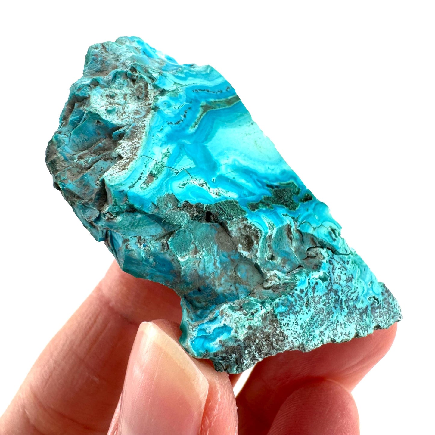 Malachite & Chrysocolla Slice | Polished Malacolla Crystal Slab