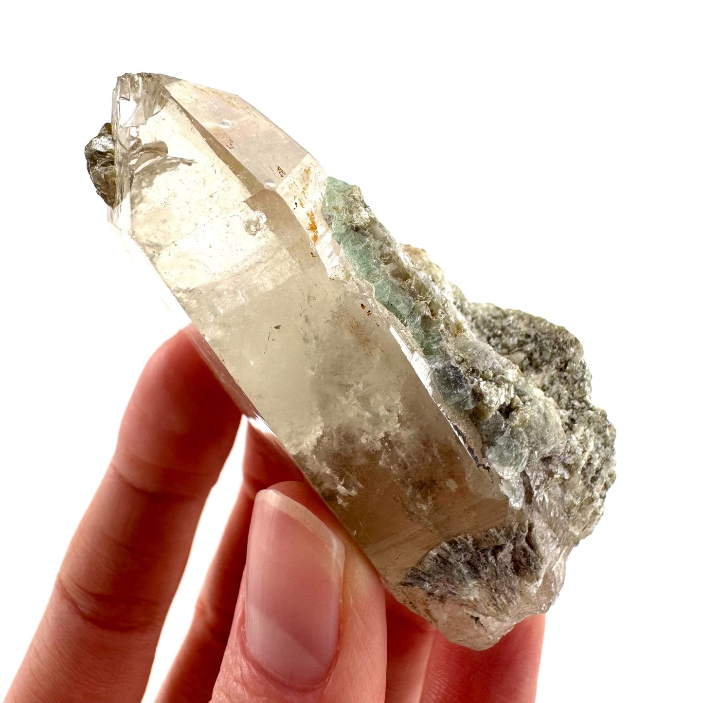 Fluorite on Smoky Quartz | natural crystal, Erongo mineral specimen