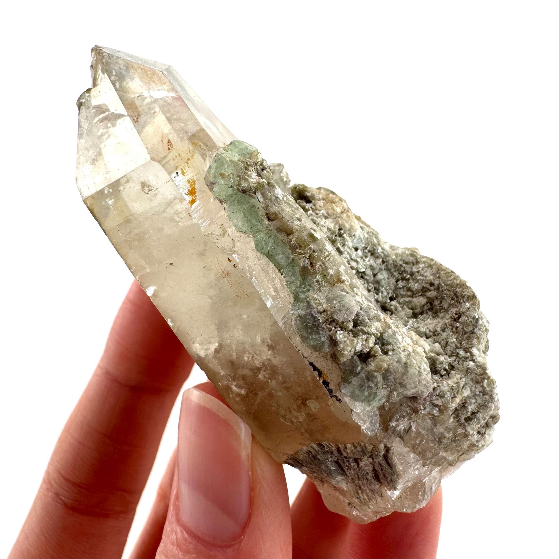 Fluorite on Smoky Quartz | natural crystal, Erongo mineral specimen