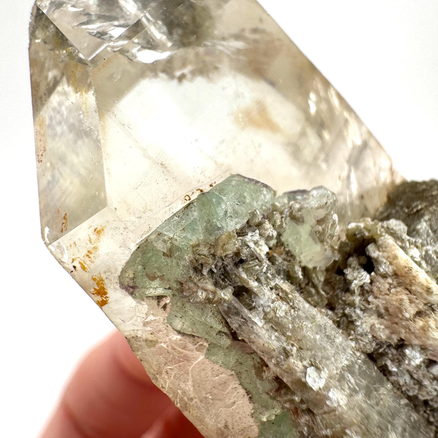 Fluorite on Smoky Quartz | natural crystal, Erongo mineral specimen