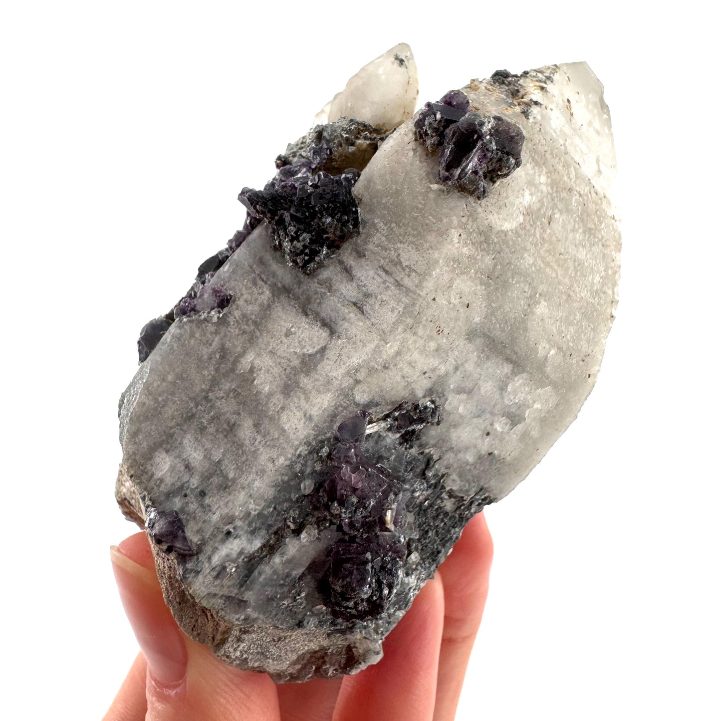Fluorite on Smoky Quartz | natural crystal, Erongo mineral specimen