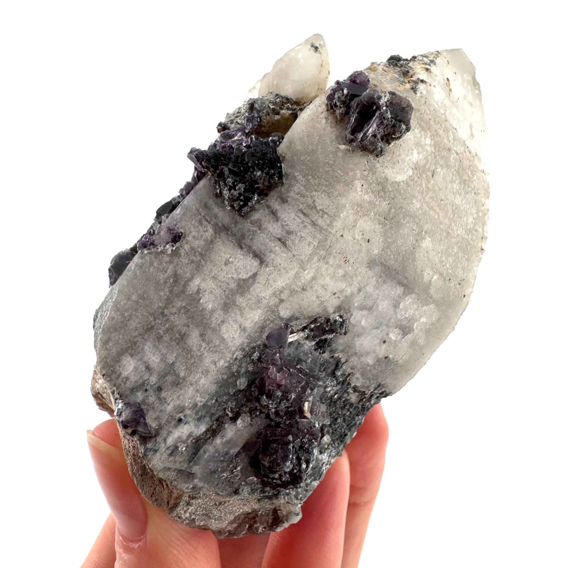 Fluorite on Smoky Quartz | natural crystal, Erongo mineral specimen