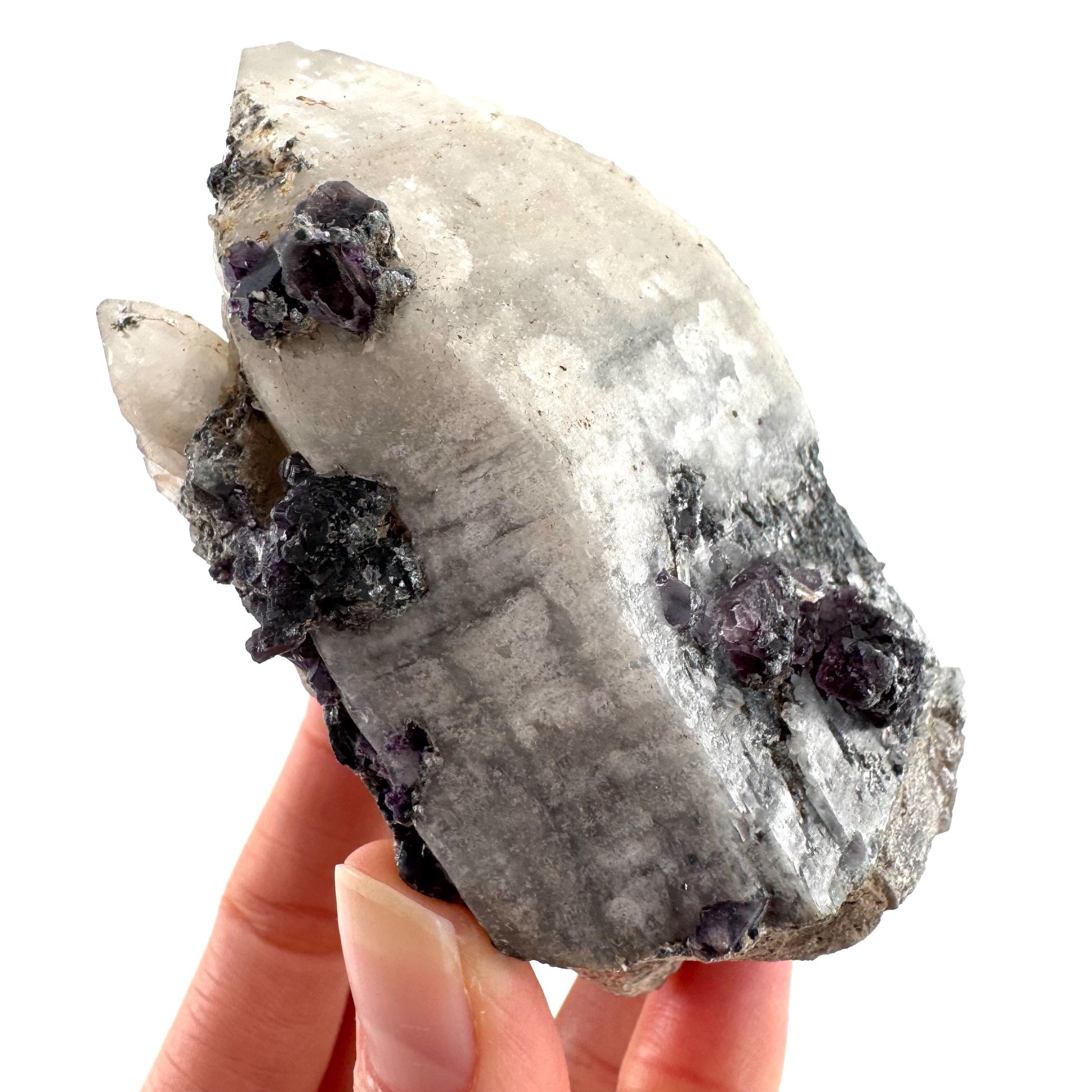 Fluorite on Smoky Quartz | natural crystal, Erongo mineral specimen