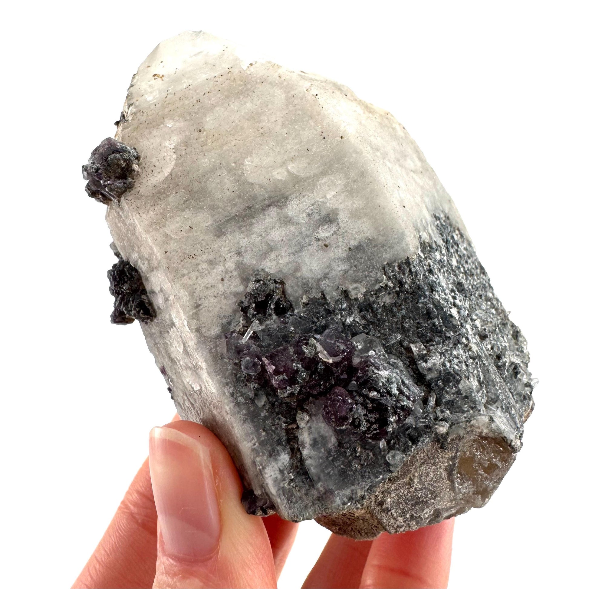 Fluorite on Smoky Quartz | natural crystal, Erongo mineral specimen