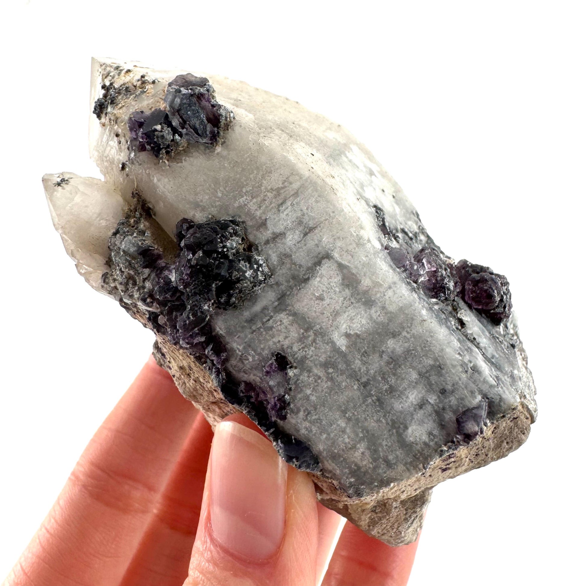 Fluorite on Smoky Quartz | natural crystal, Erongo mineral specimen