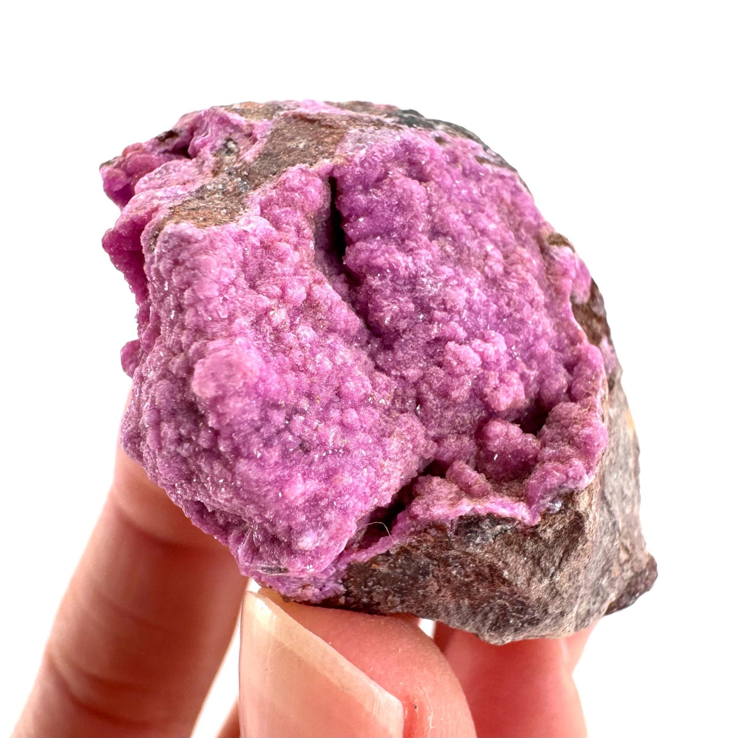 Cobaltoan Calcite | natural pink crystal cluster, mineral specimen