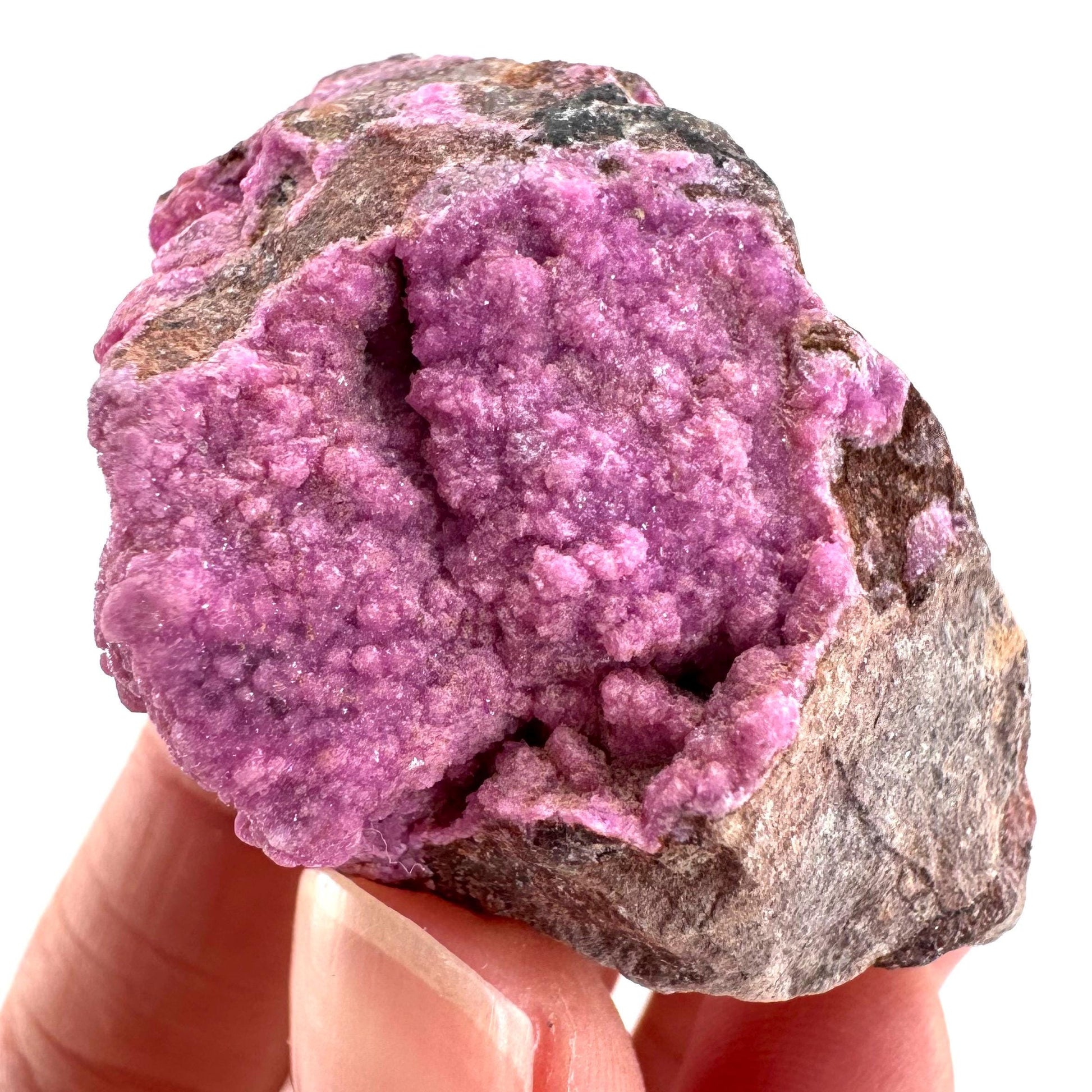 Cobaltoan Calcite | natural pink crystal cluster, mineral specimen