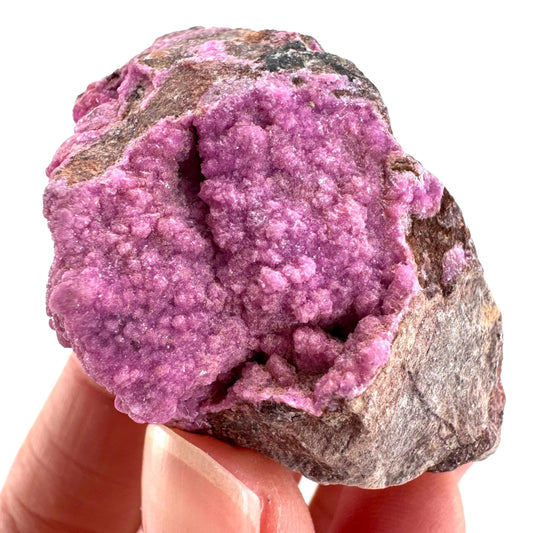 Cobaltoan Calcite | natural pink crystal cluster, mineral specimen