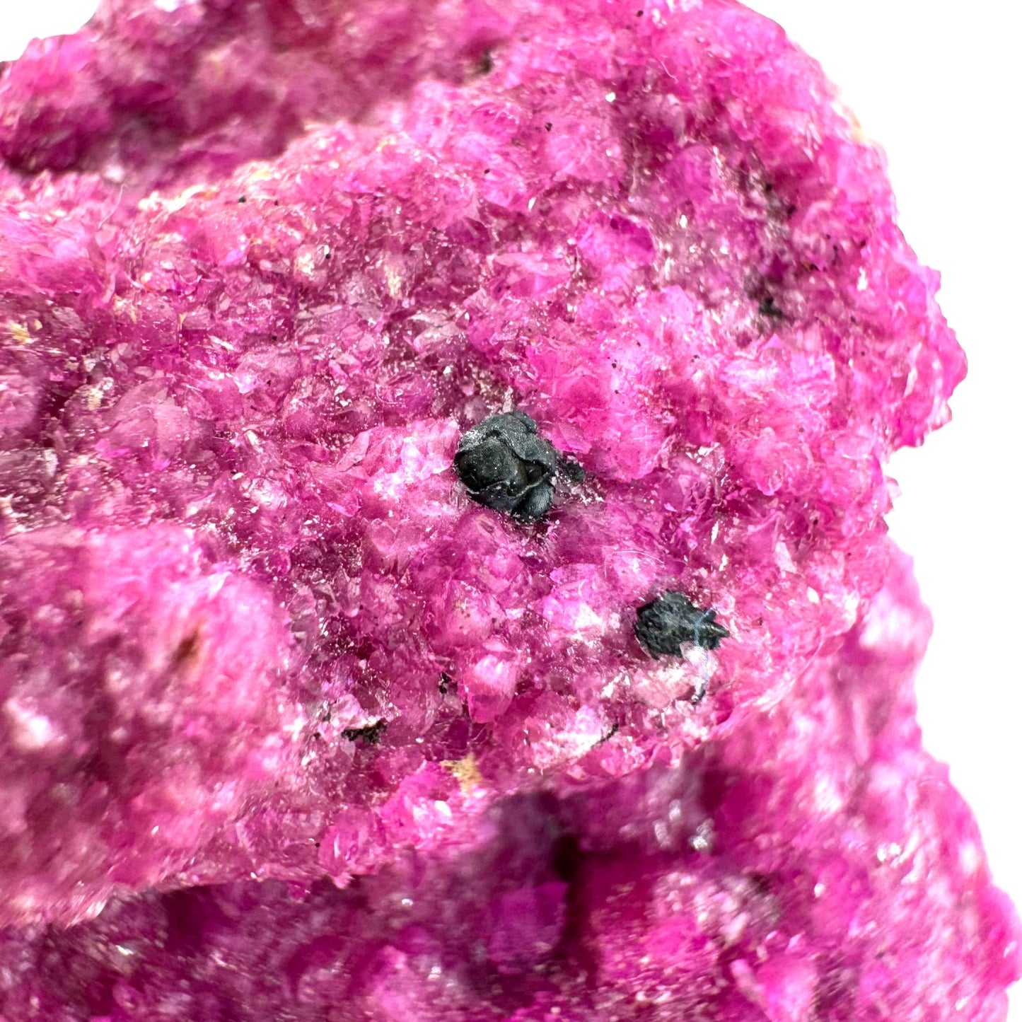 Cobaltoan Calcite w/ Heterogenite | natural pink crystal cluster, mineral specimen